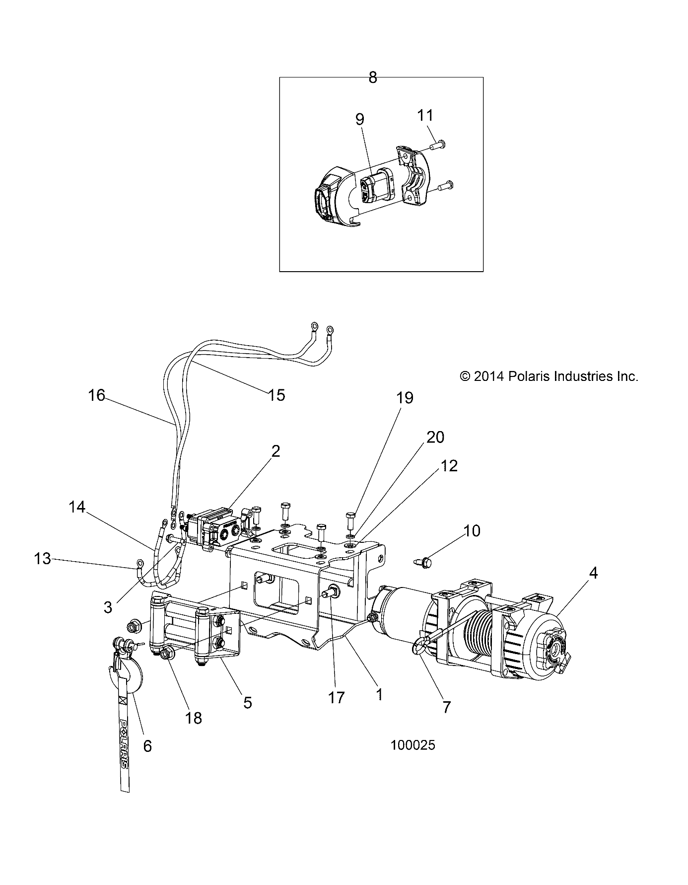 Foto diagrama Polaris que contem a peça 1020934-521