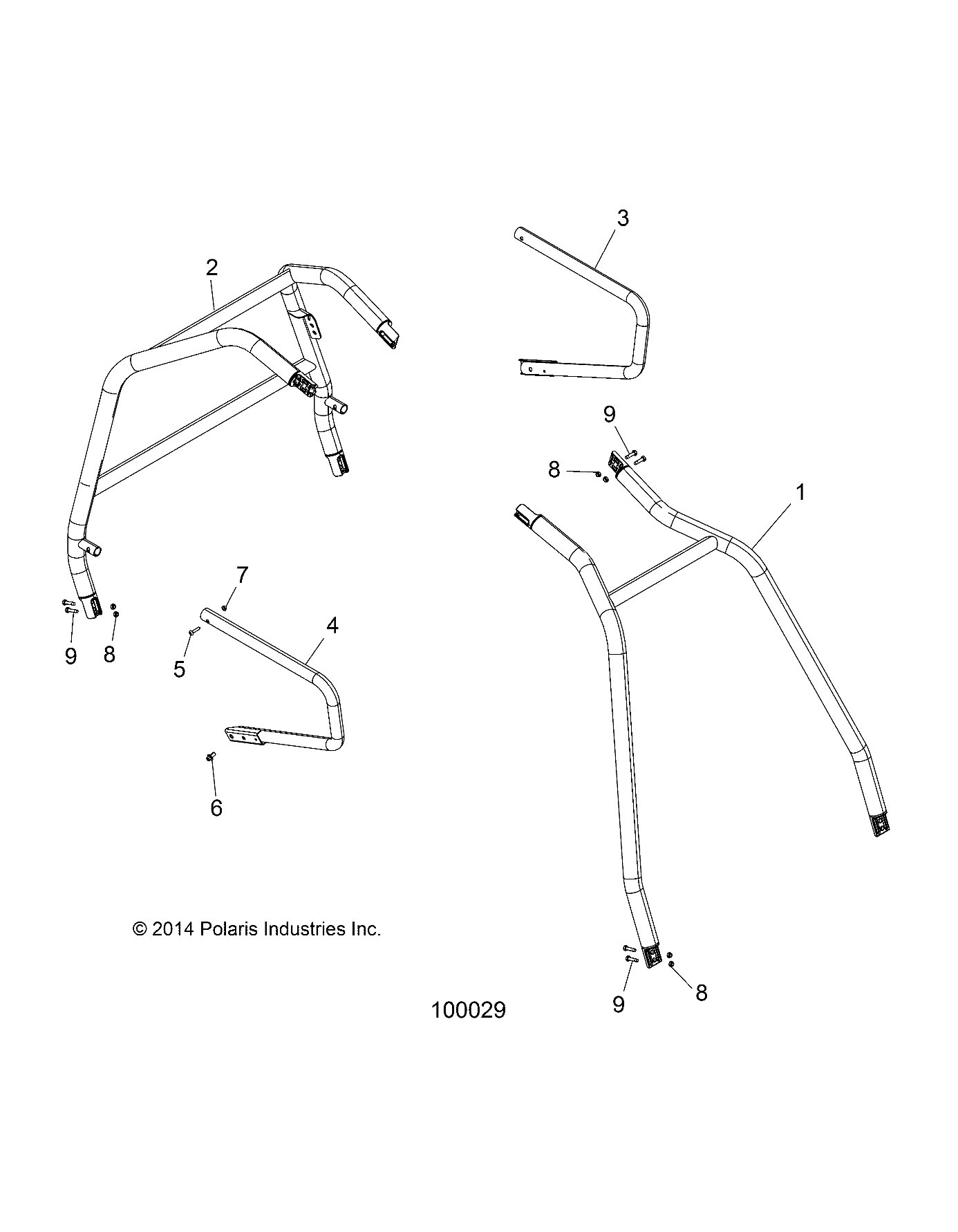 Part Number : 1019158-458 ROPS TUBE WELD  FRONT  MATTE B