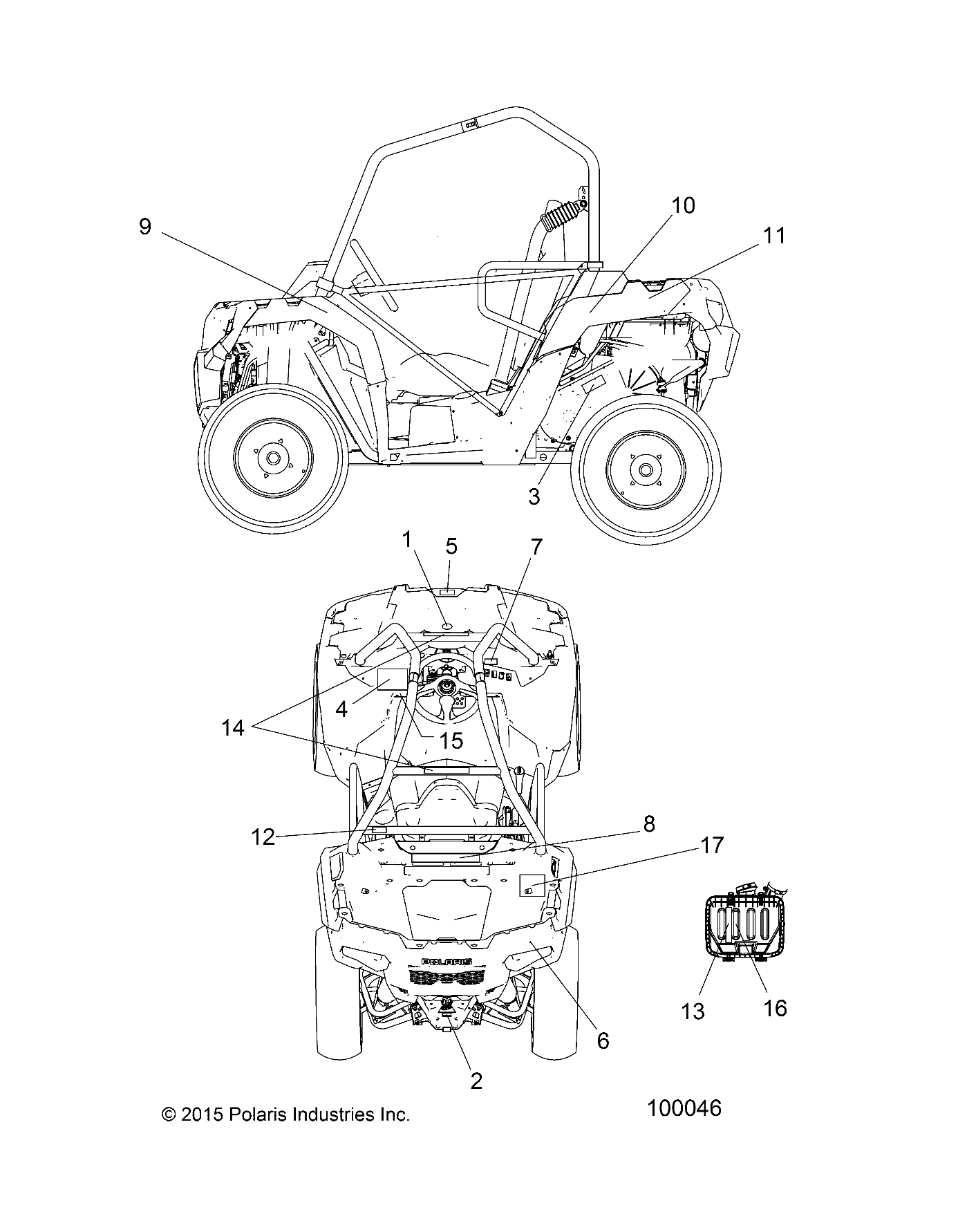 Foto diagrama Polaris que contem a peça 7176196