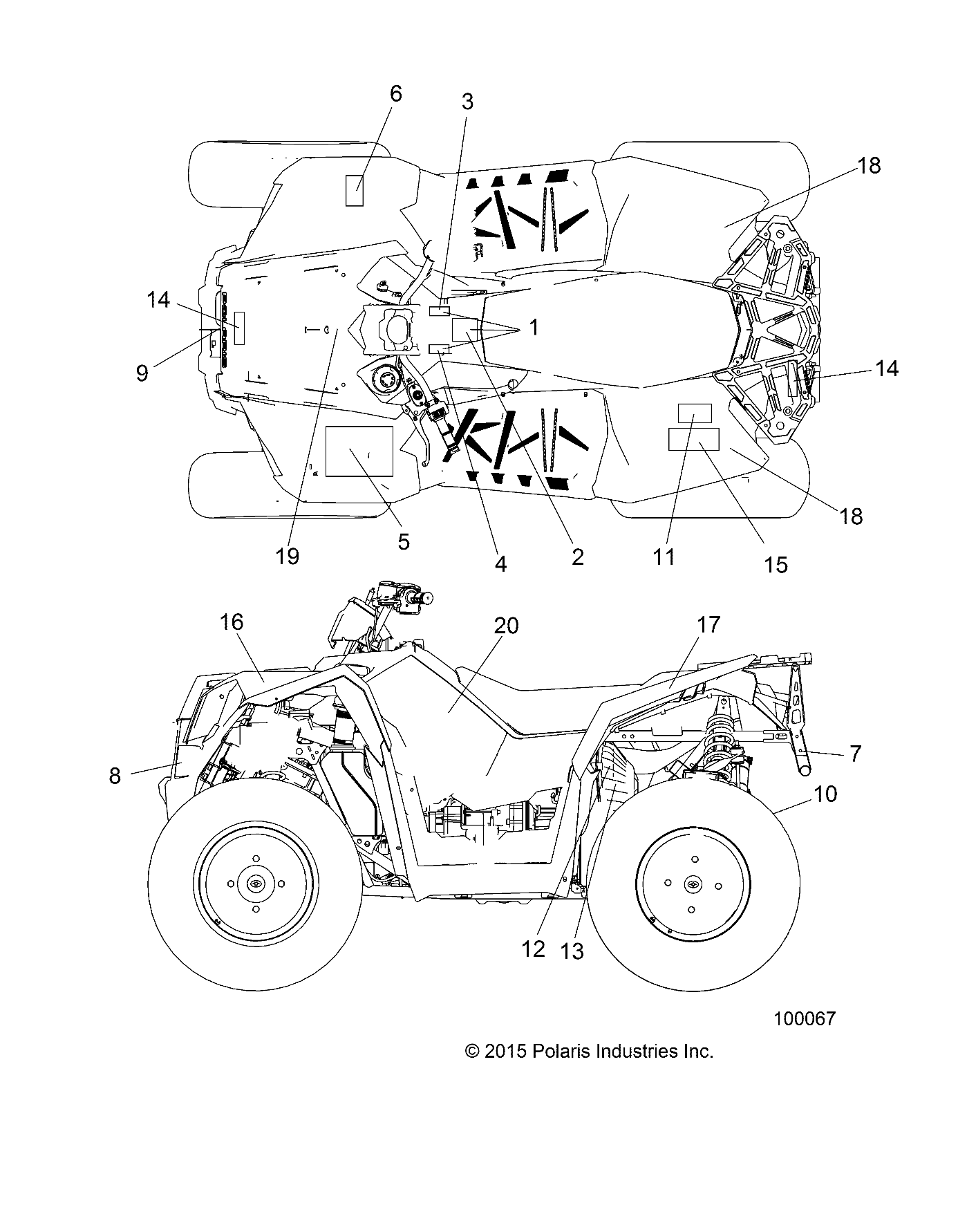 Foto diagrama Polaris que contem a peça 7175485