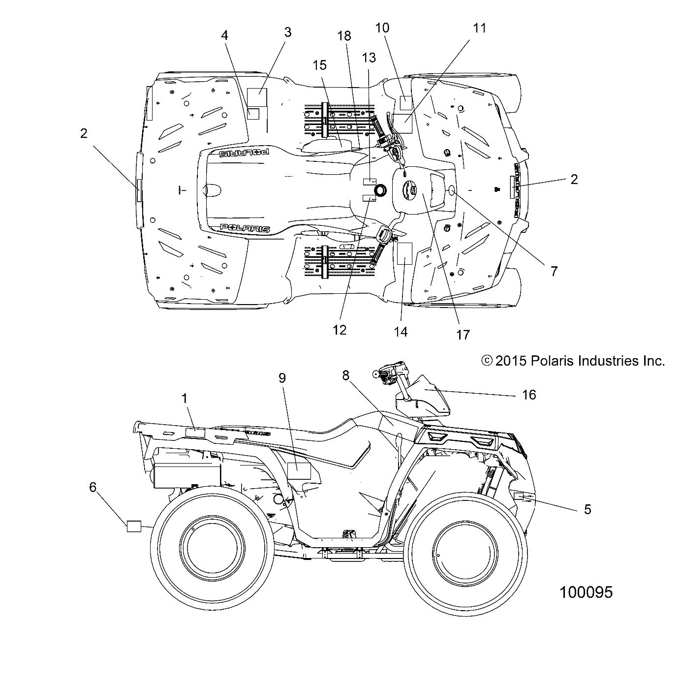 Foto diagrama Polaris que contem a peça 7180176