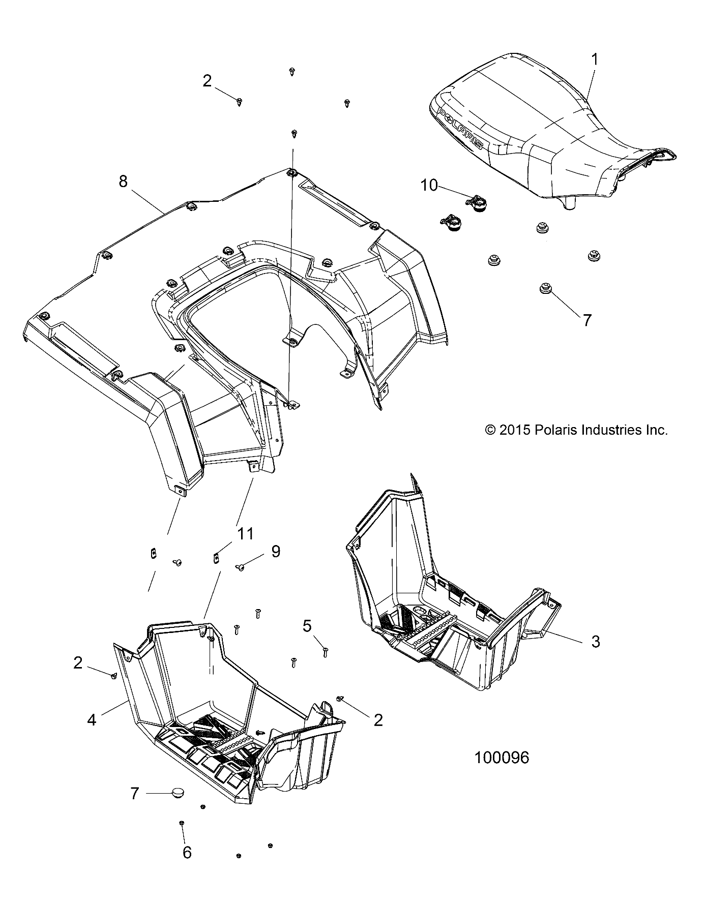 Part Number : 5450525-630 CAB-REAR SPORTSMAN LIME SQZ