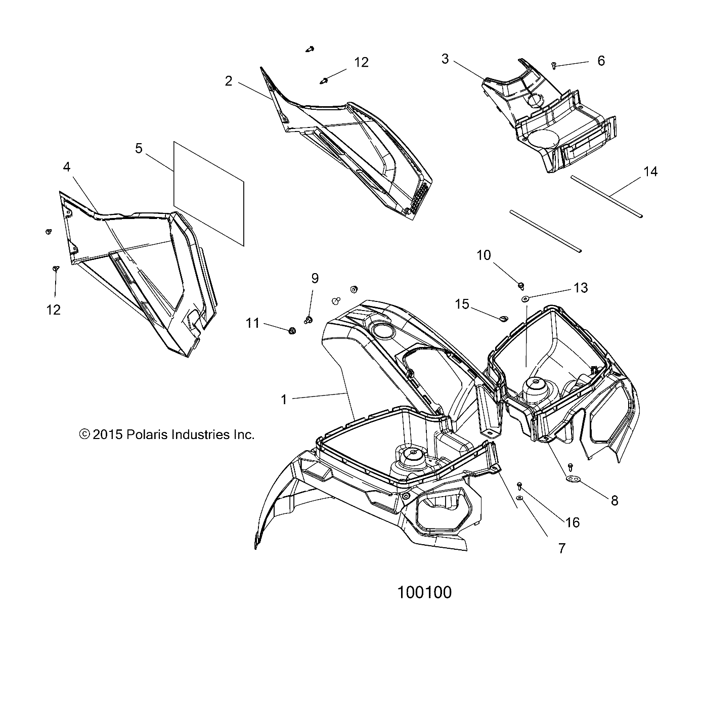 Foto diagrama Polaris que contem a peça 5439069-133