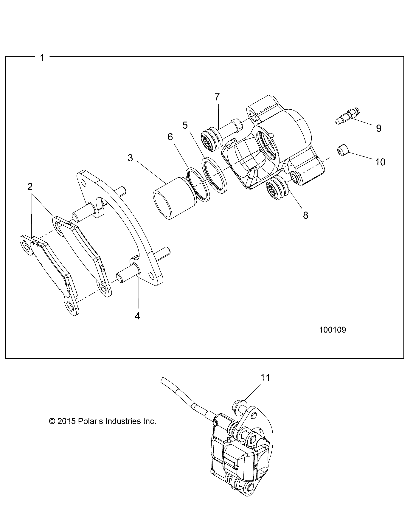 Part Number : 1913404 BRAKE CALIPER ASSEMBLY  1.25