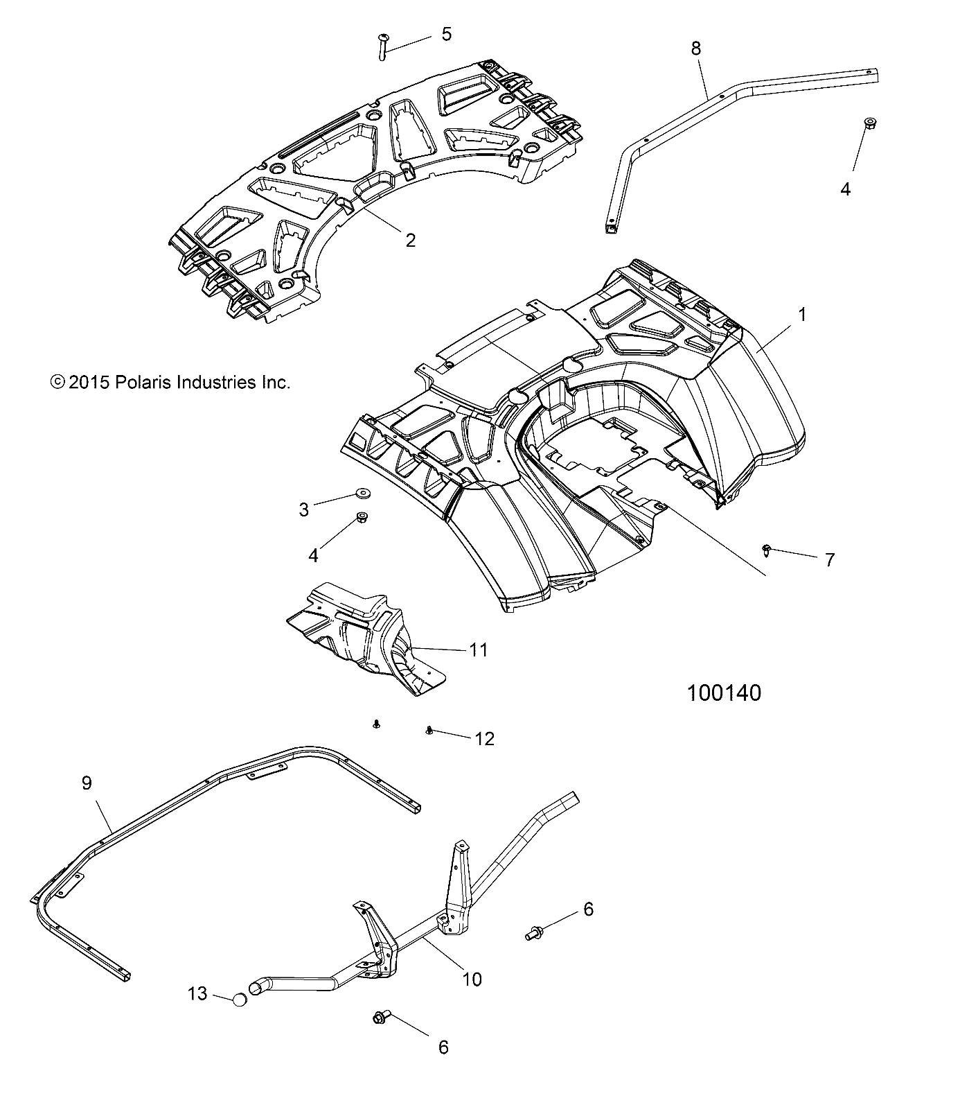 Part Number : 1021569-647 SUPPORT RACK WELD  REAR  ORANG