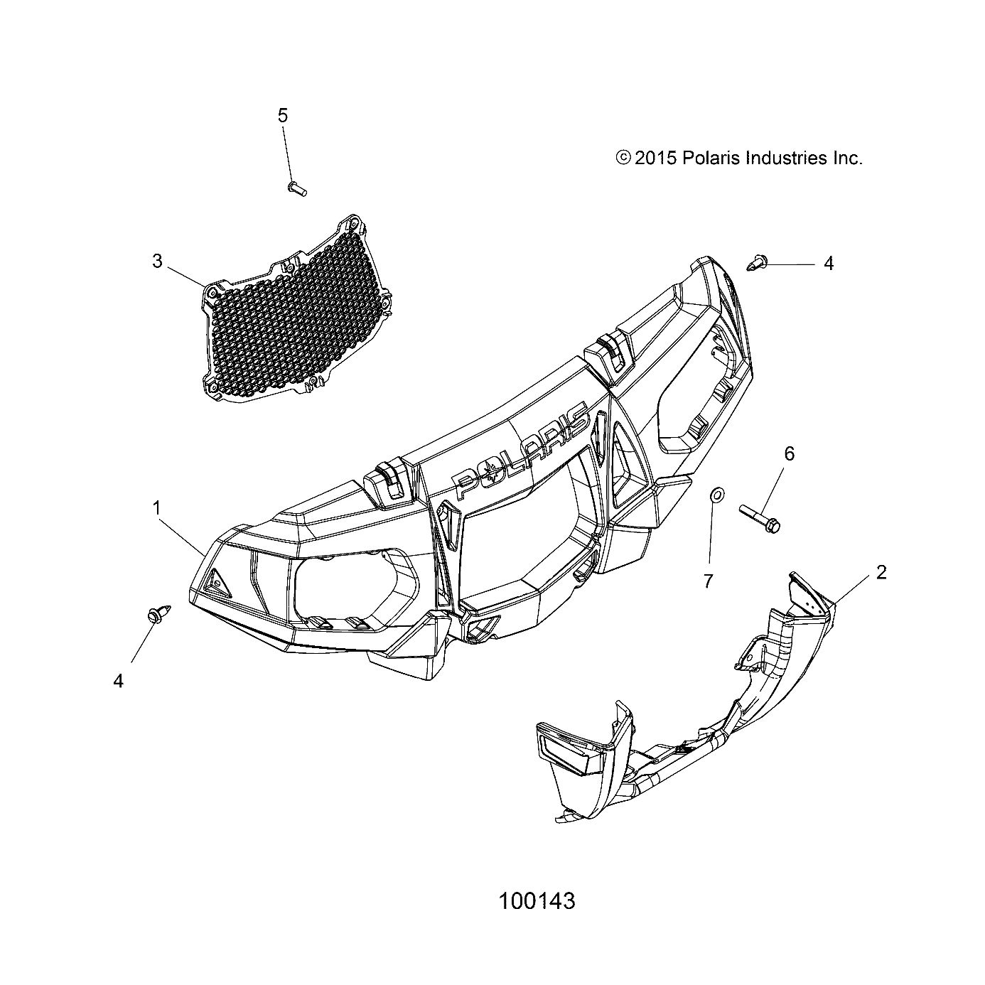 Part Number : 5451768-689 FANG COVER  FRONT  VELOCITY BL