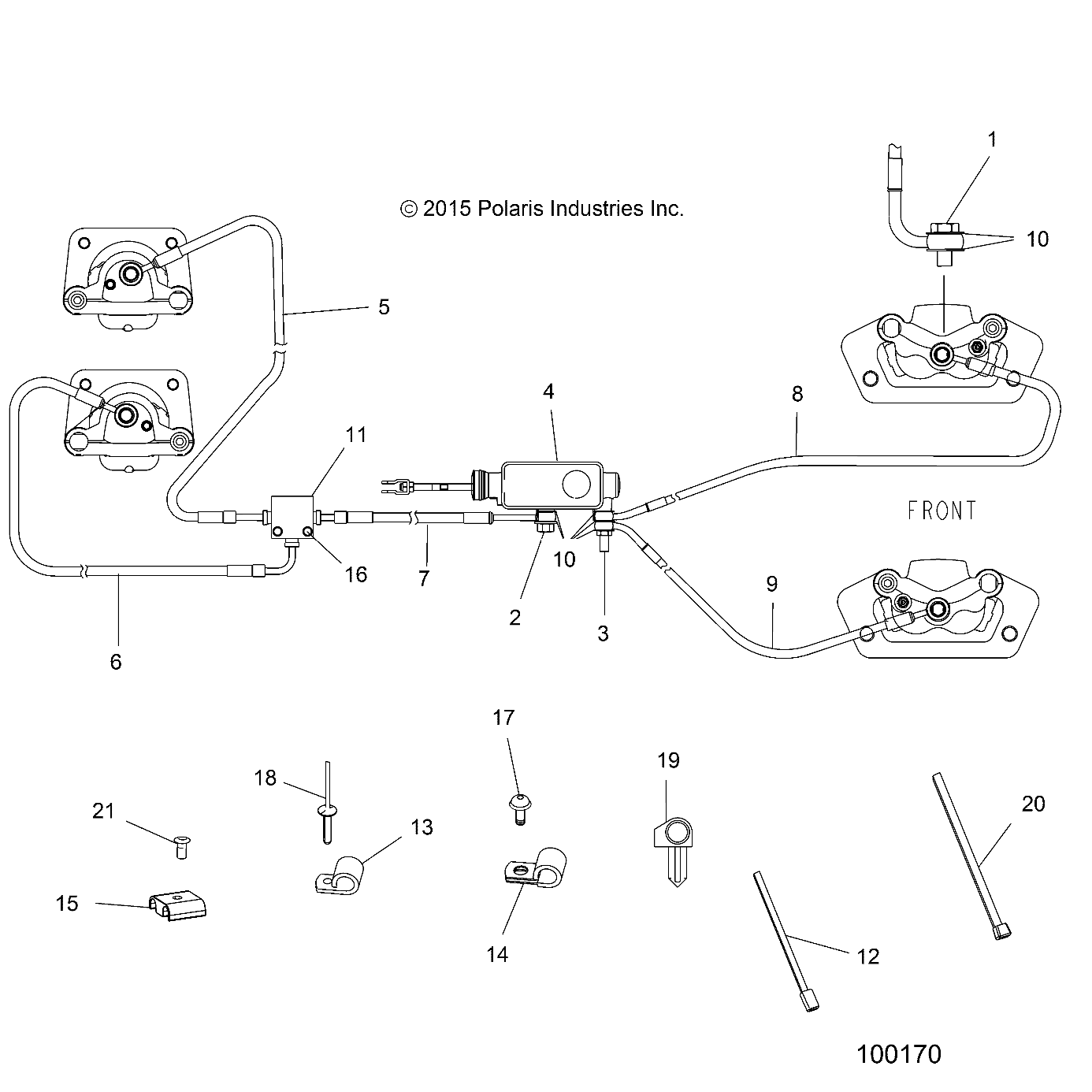 Foto diagrama Polaris que contem a peça 4012981