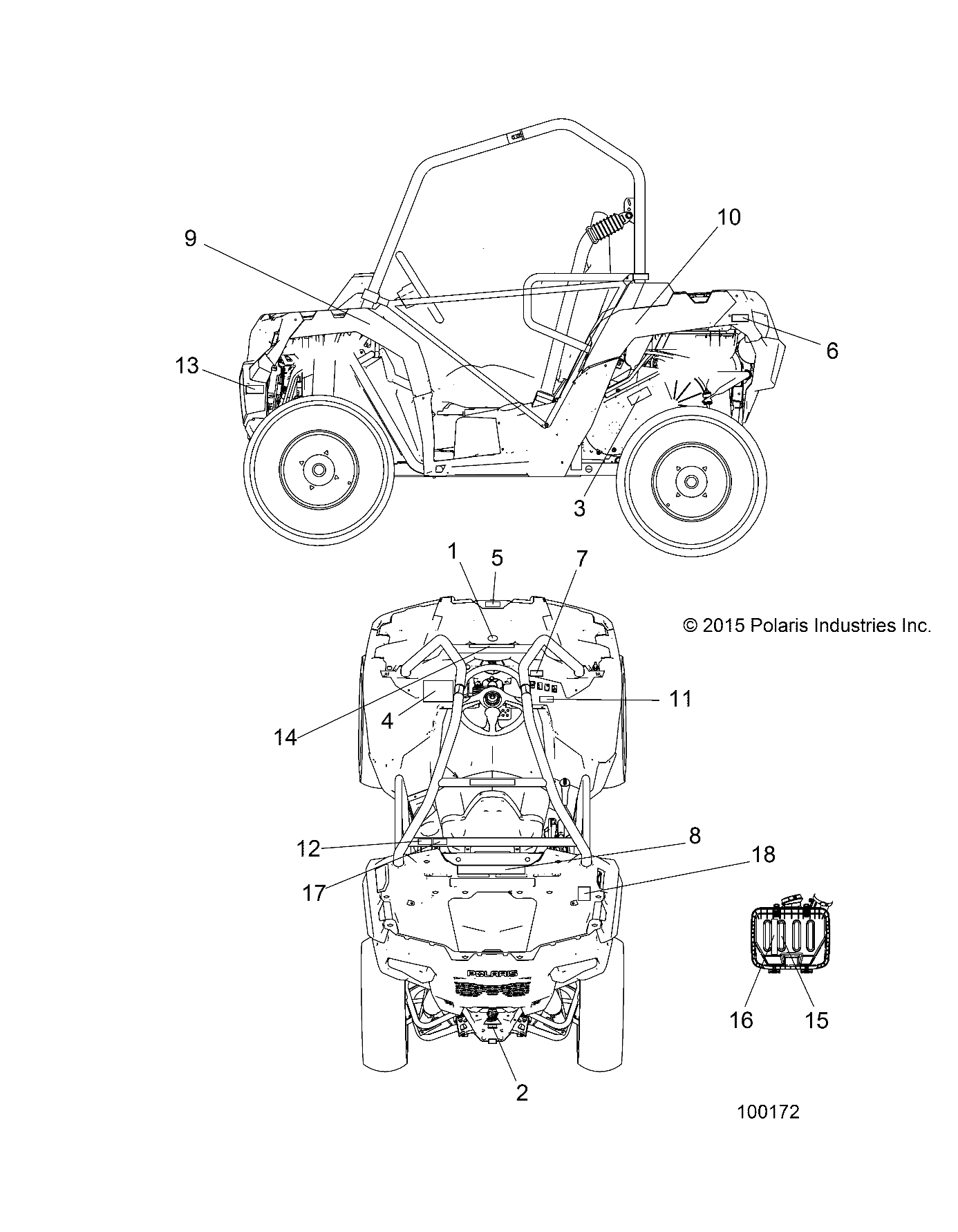 Foto diagrama Polaris que contem a peça 2670134