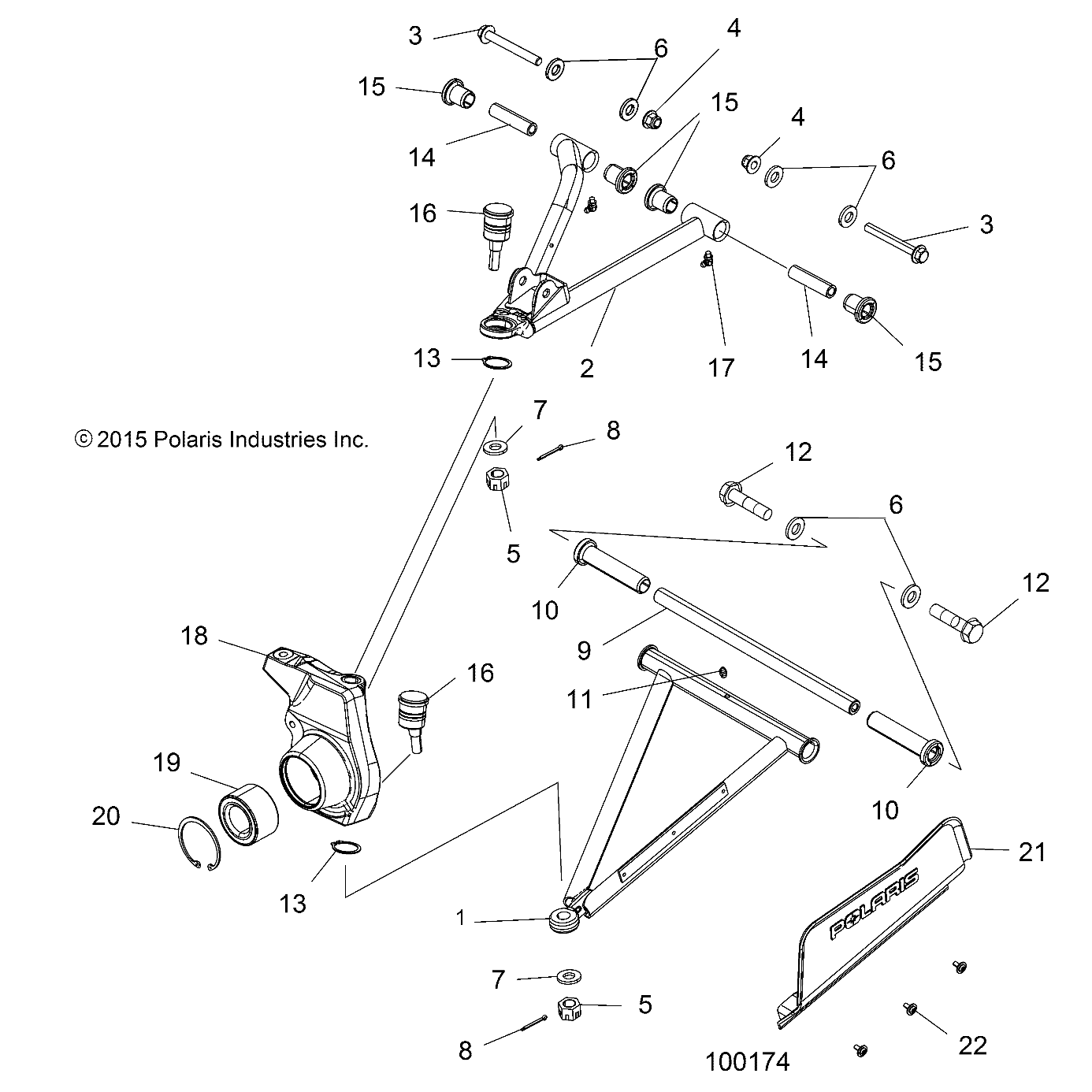 Foto diagrama Polaris que contem a peça 1824434