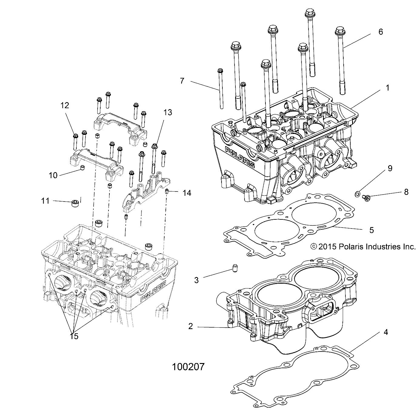 Foto diagrama Polaris que contem a peça 3022579