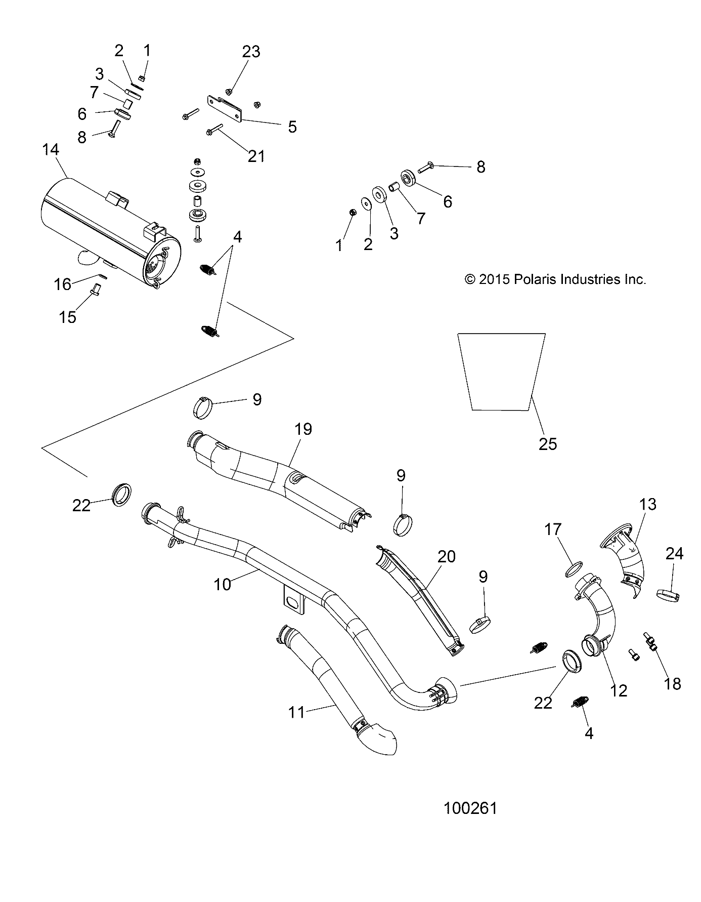 Part Number : 5260808 HEAT SHIELD  MID EXHAUST  INNE