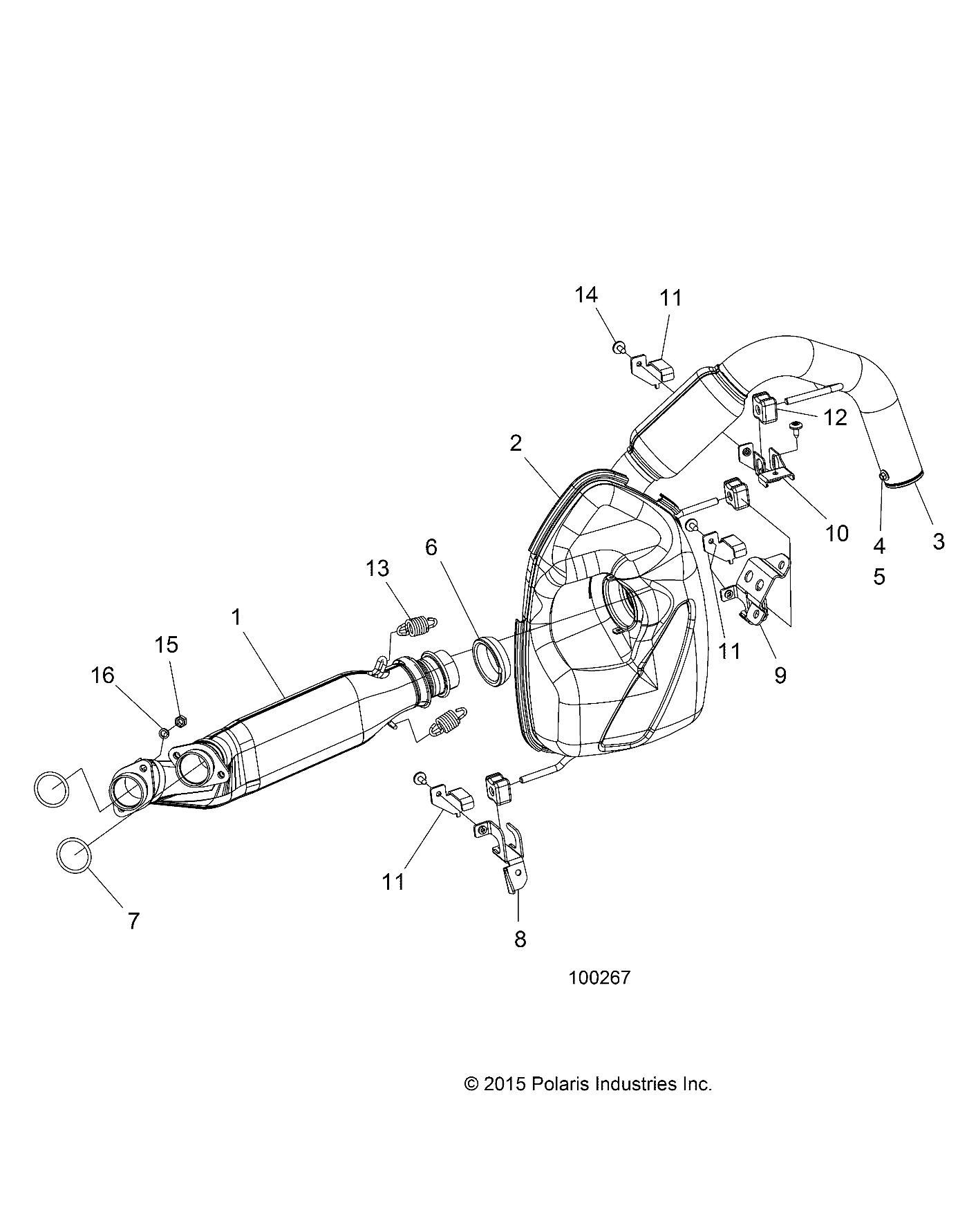 Part Number : 5261828-067 BRKT-TAILPIPE KEEPER BLK