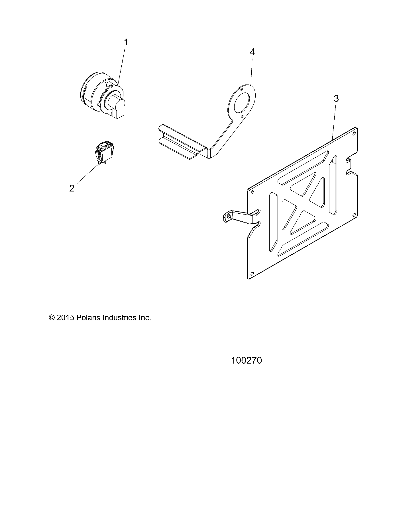 Part Number : 5261660-458 BRKT-FOG LAMP SPMN 570 M.BLK