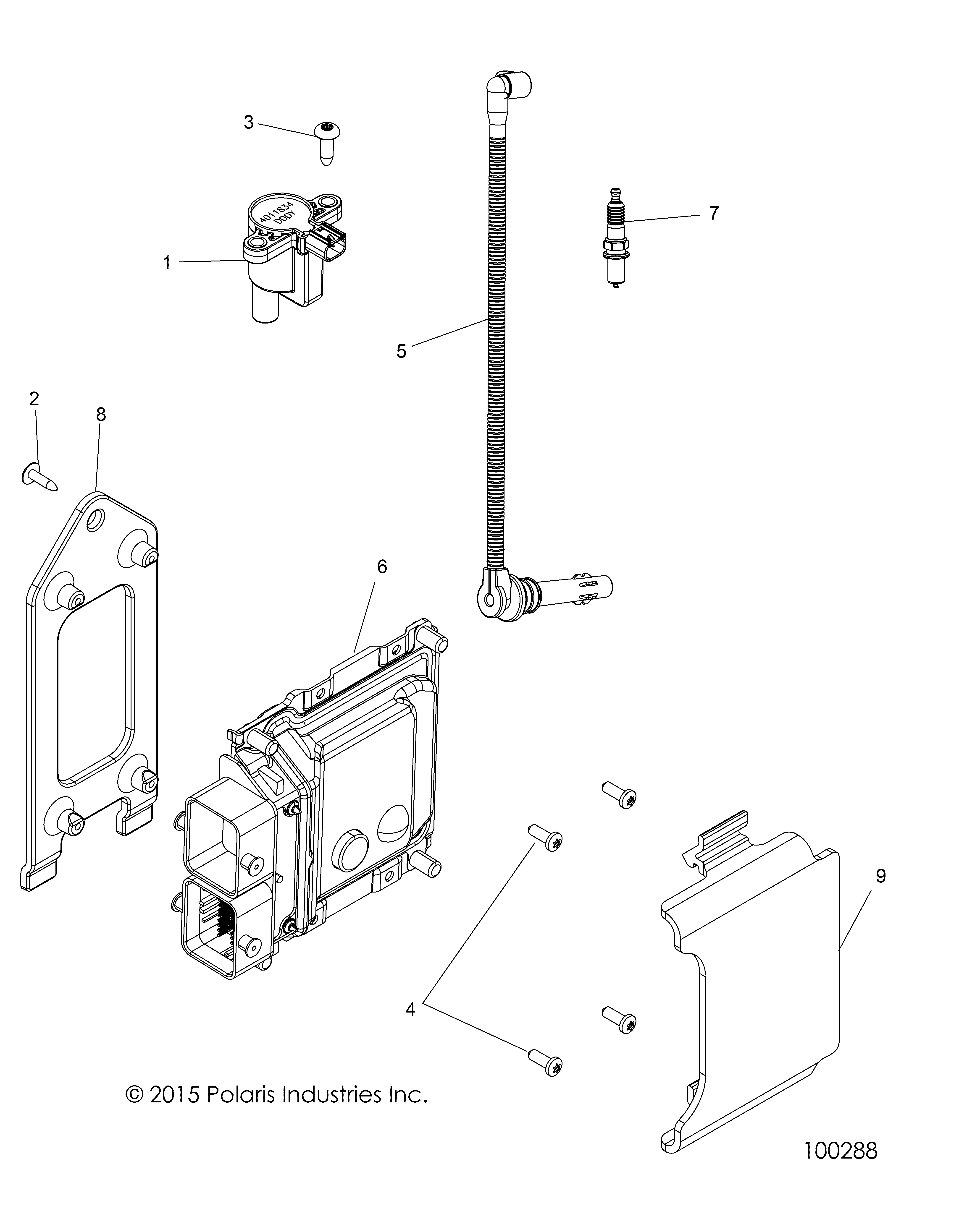 Foto diagrama Polaris que contem a peça 4014795