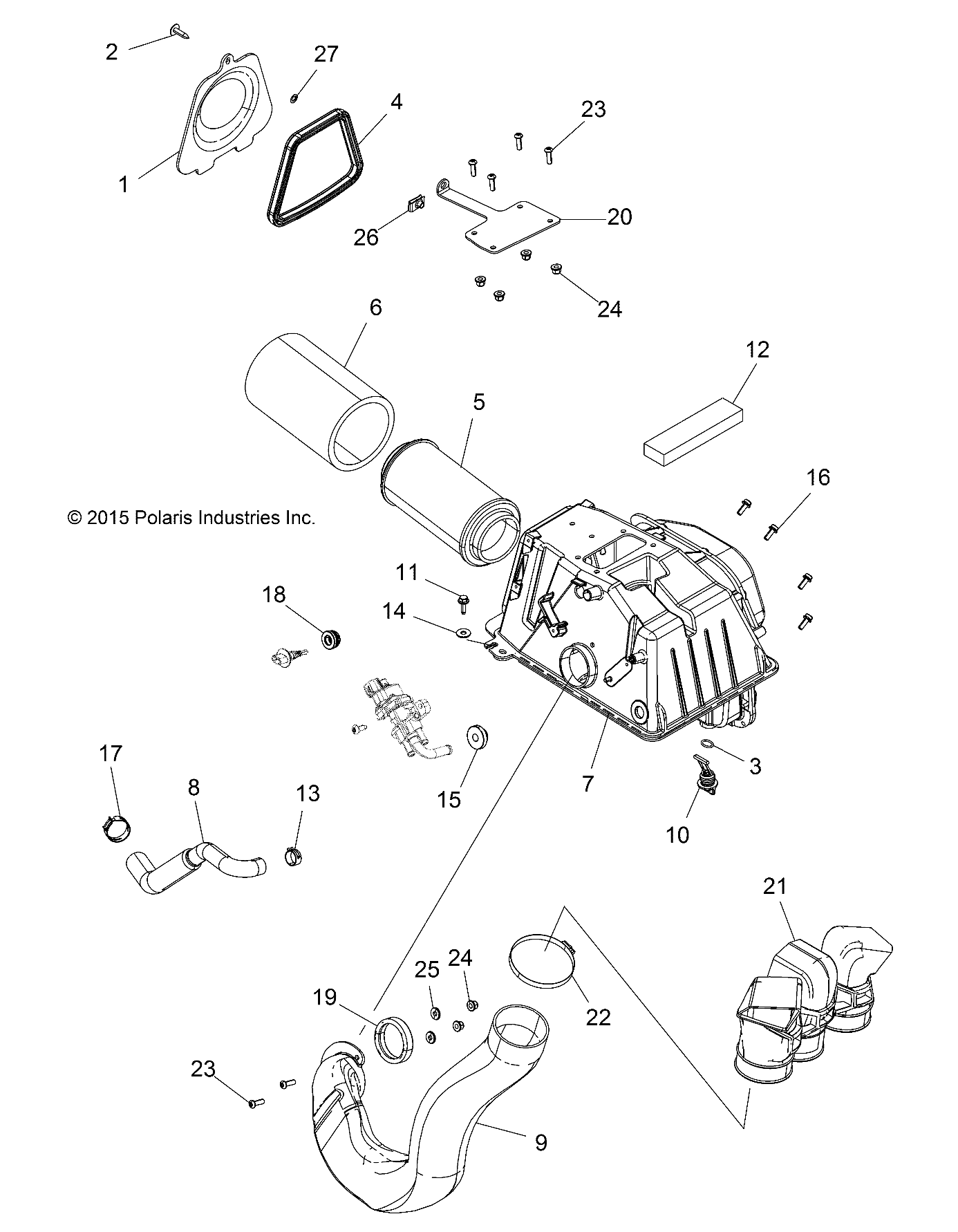 Part Number : 1240953 AIR INTAKE ASSEMBLY  BOX WITH