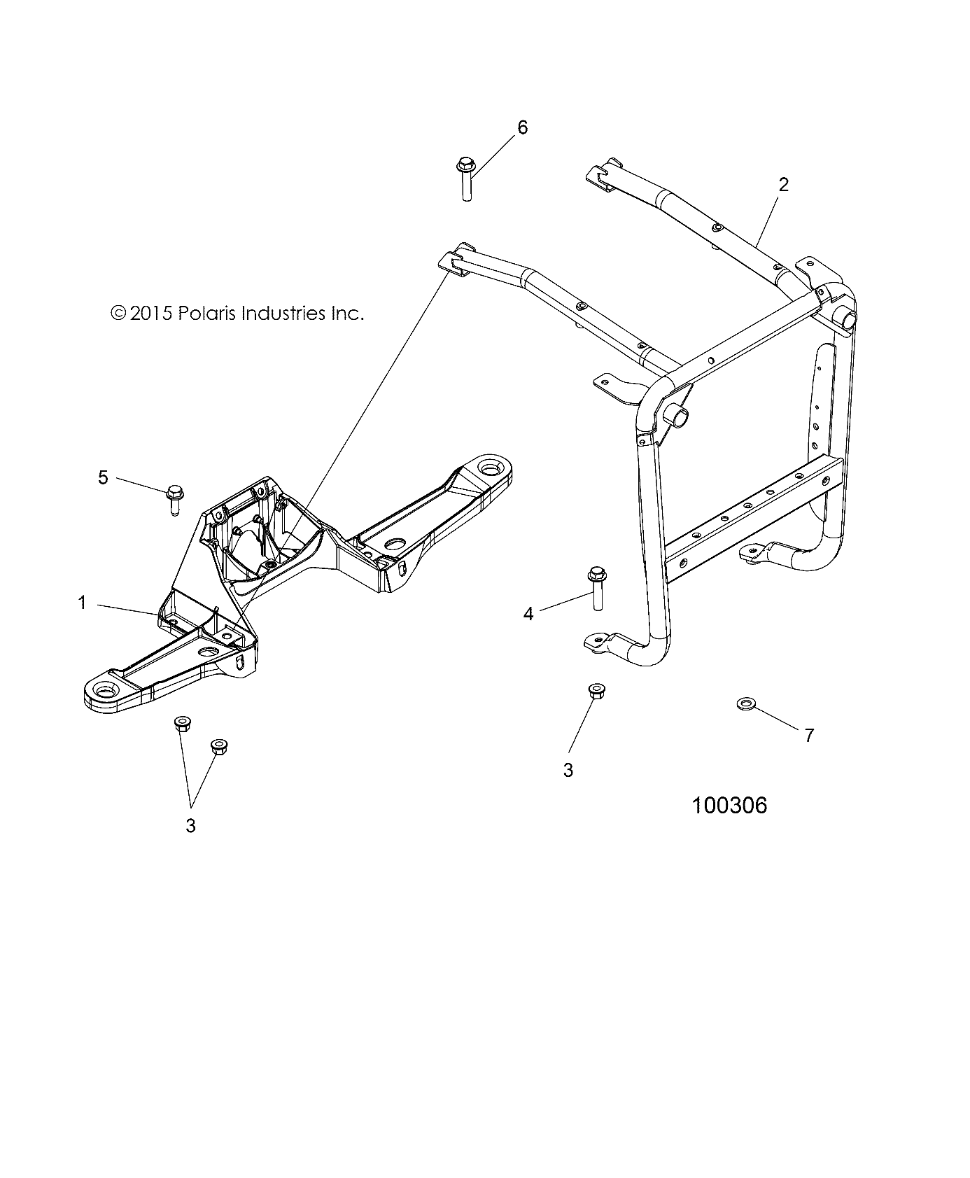 Part Number : 1021182-329 RACK SUPPORT WELD  FRONT  BLAC