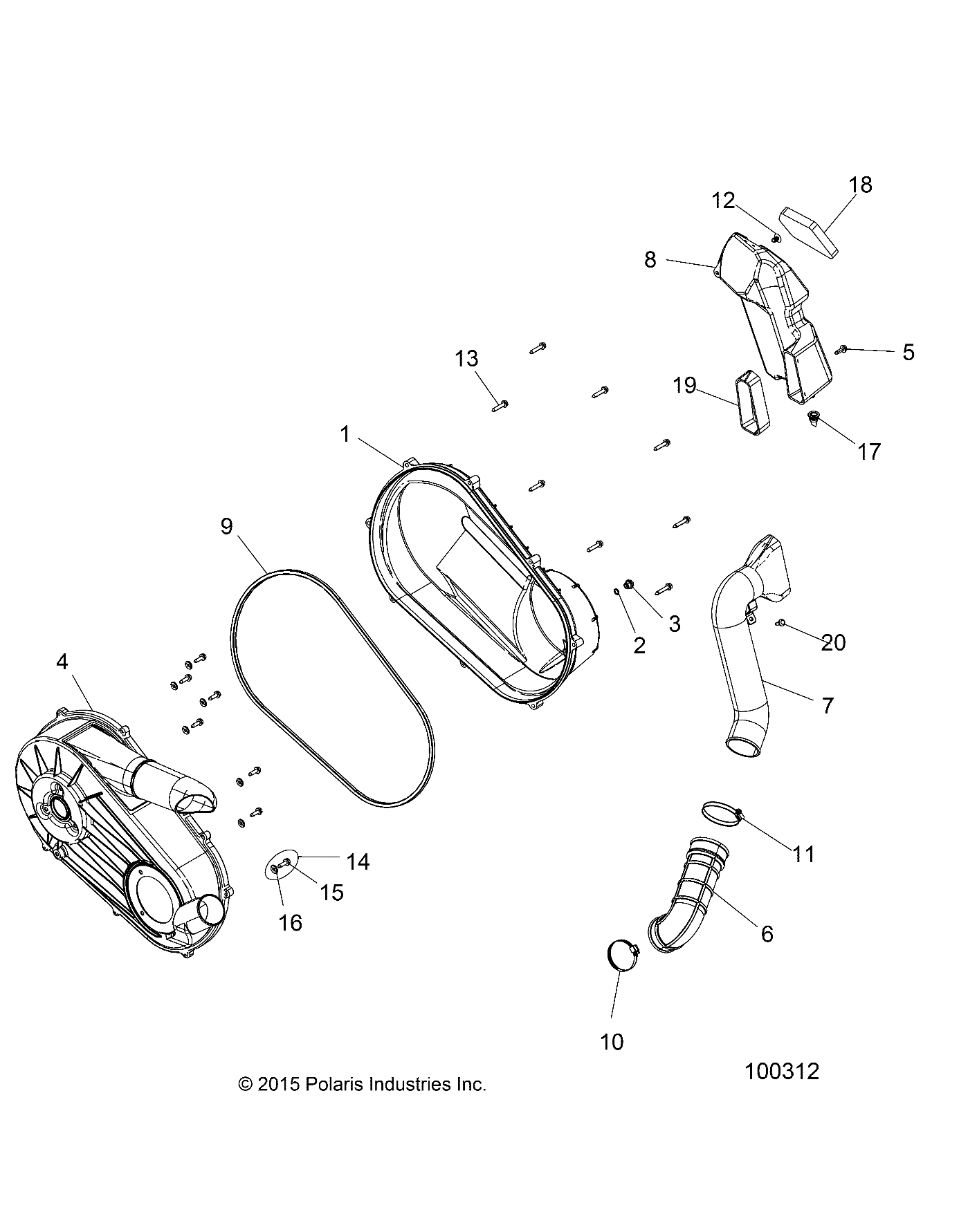 Part Number : 5452666 DUCT-INTAKE CLUTCH