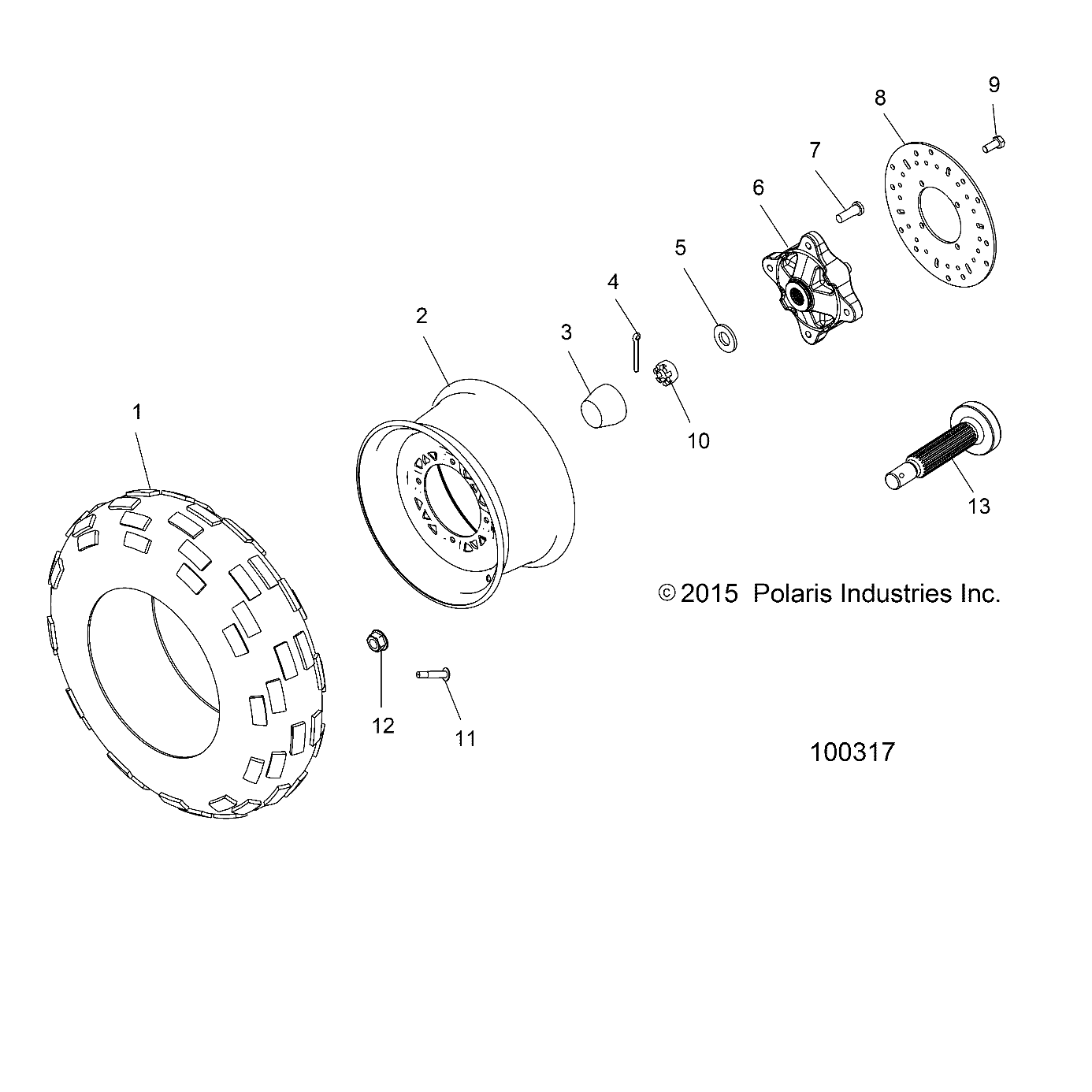 Part Number : 5141405 SPINDLE-FRONT MACH