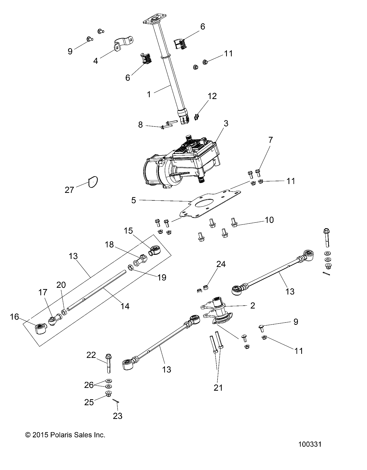 Part Number : 2413344 POWER STEERING ASSEMBLY  ATV