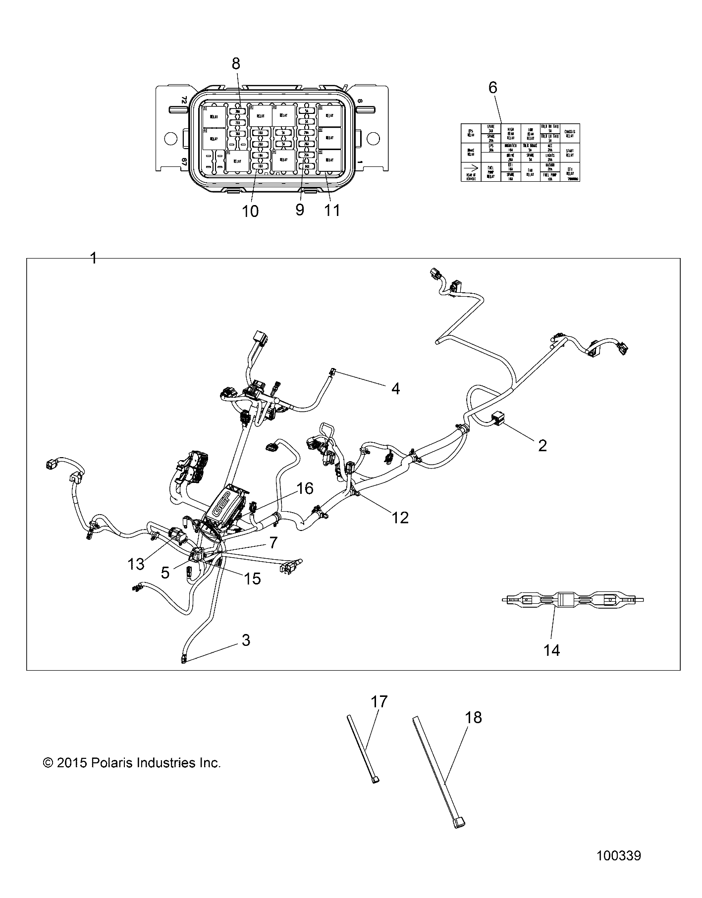 Foto diagrama Polaris que contem a peça 2412735