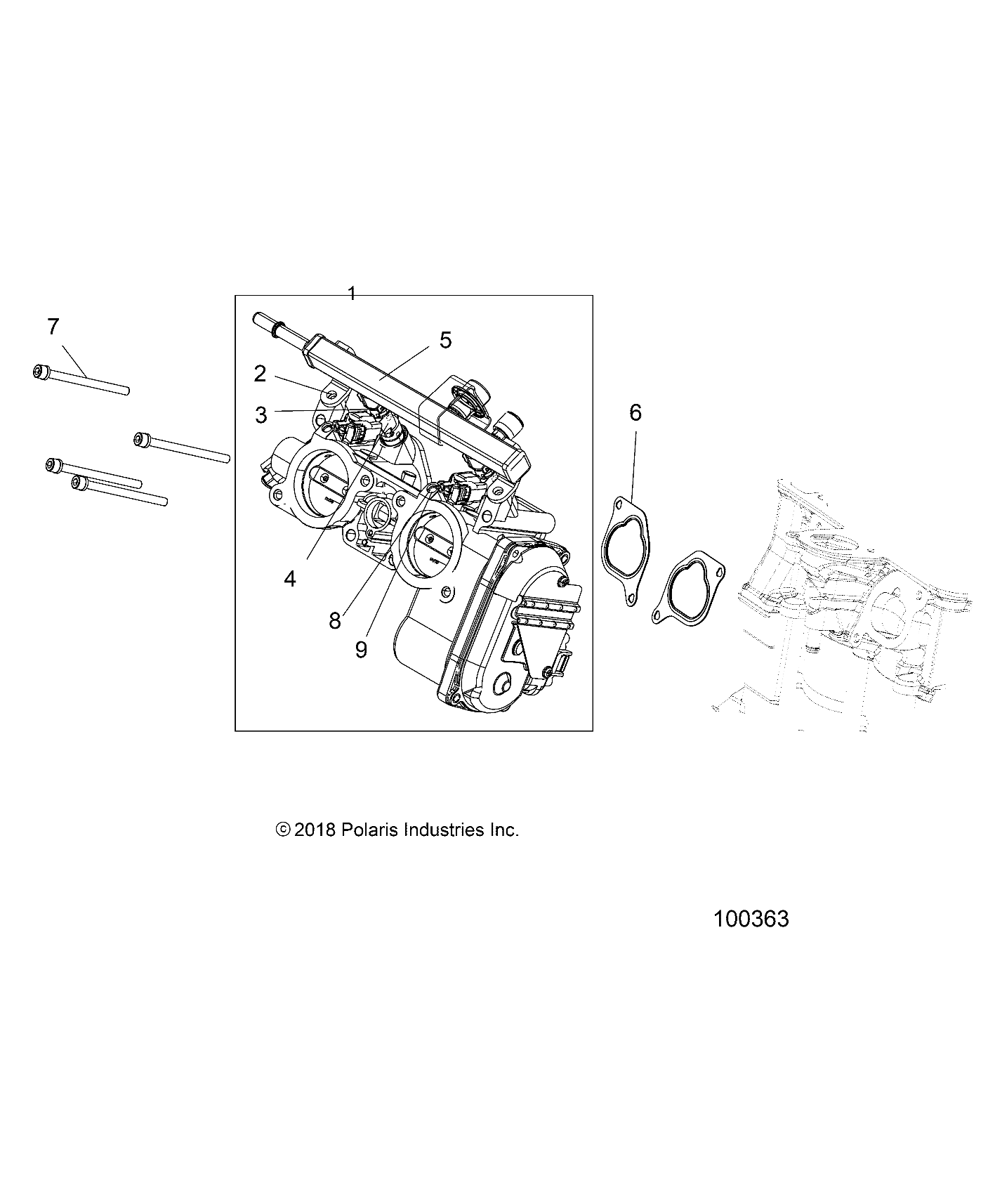 Foto diagrama Polaris que contem a peça 3130522