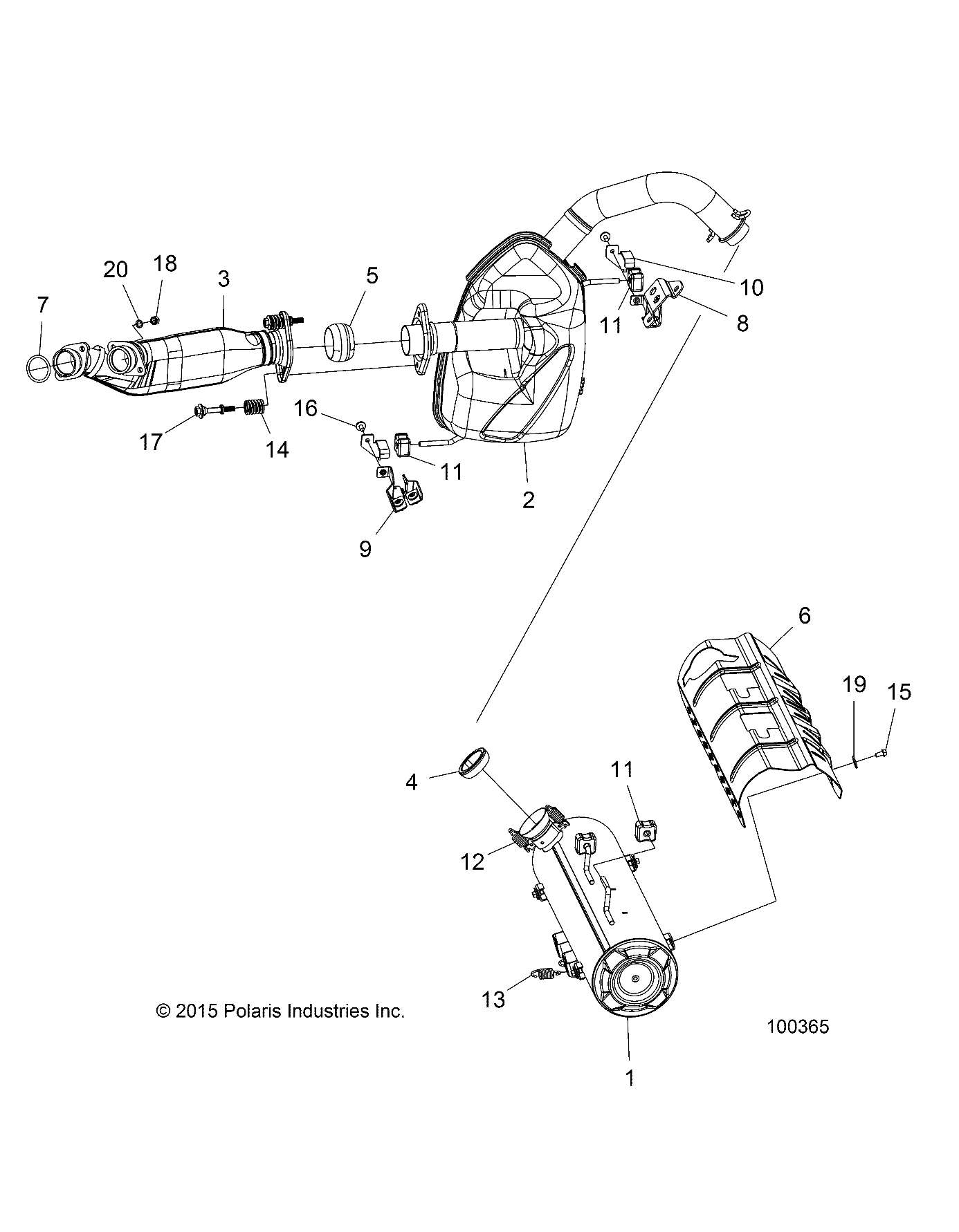 Foto diagrama Polaris que contem a peça 3610248