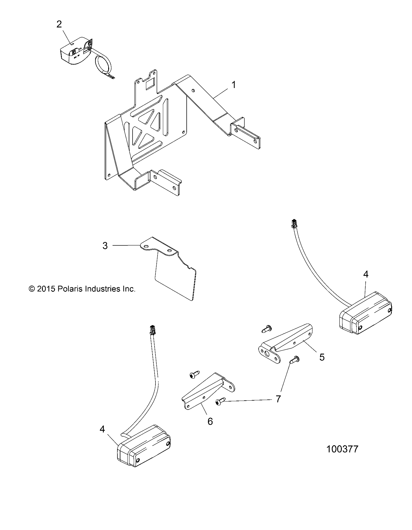 Part Number : 5261971-458 BRKT-VIN PLATE M.BLK