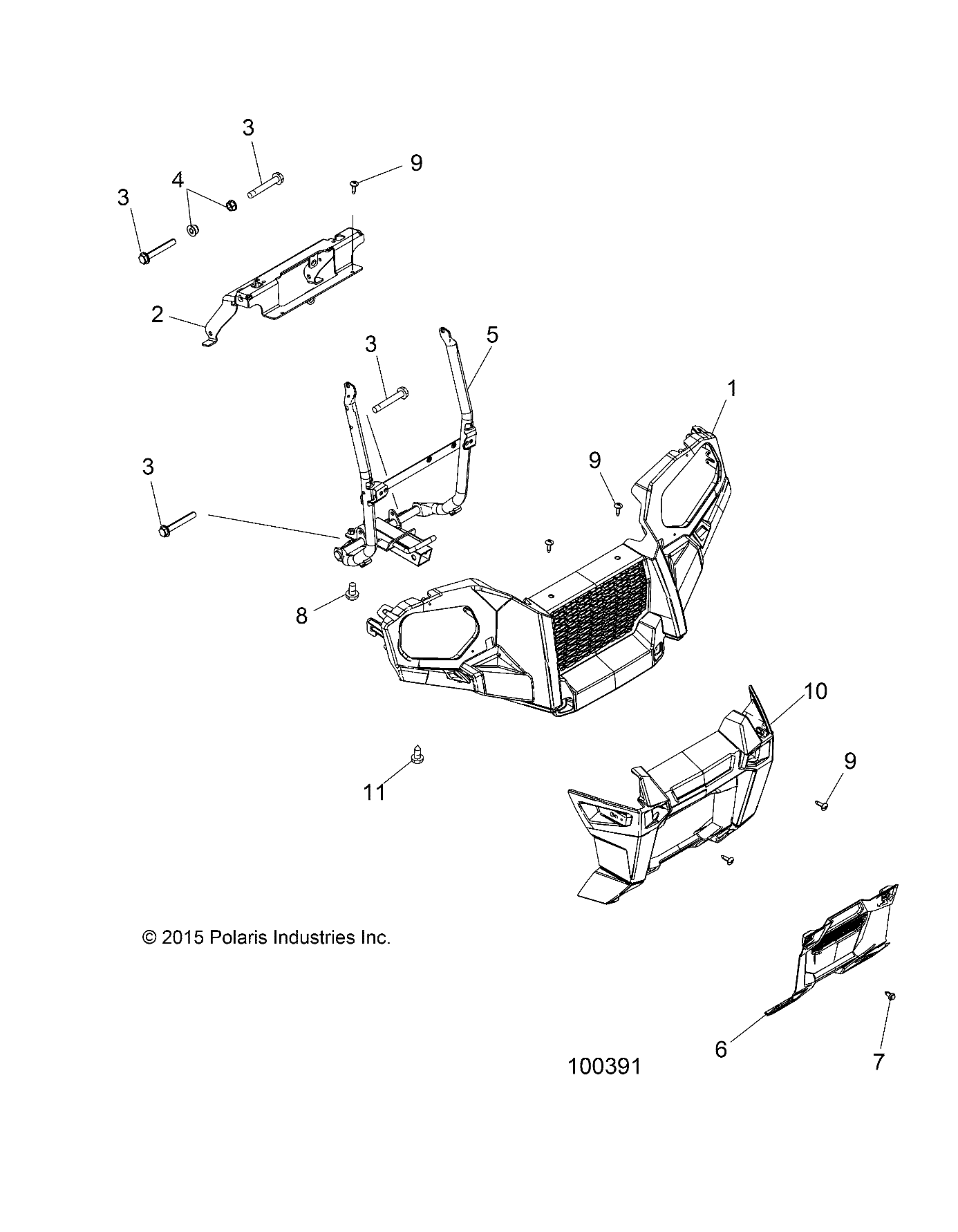 Foto diagrama Polaris que contem a peça 5259852-329