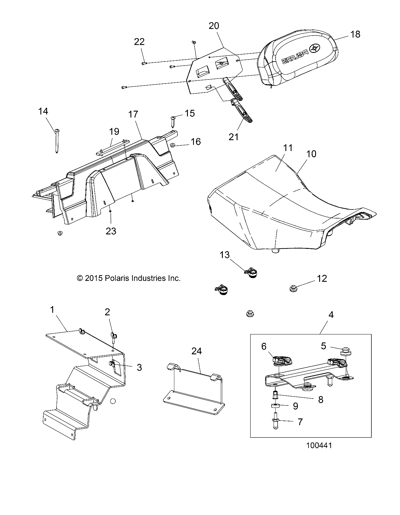 Foto diagrama Polaris que contem a peça 7520417