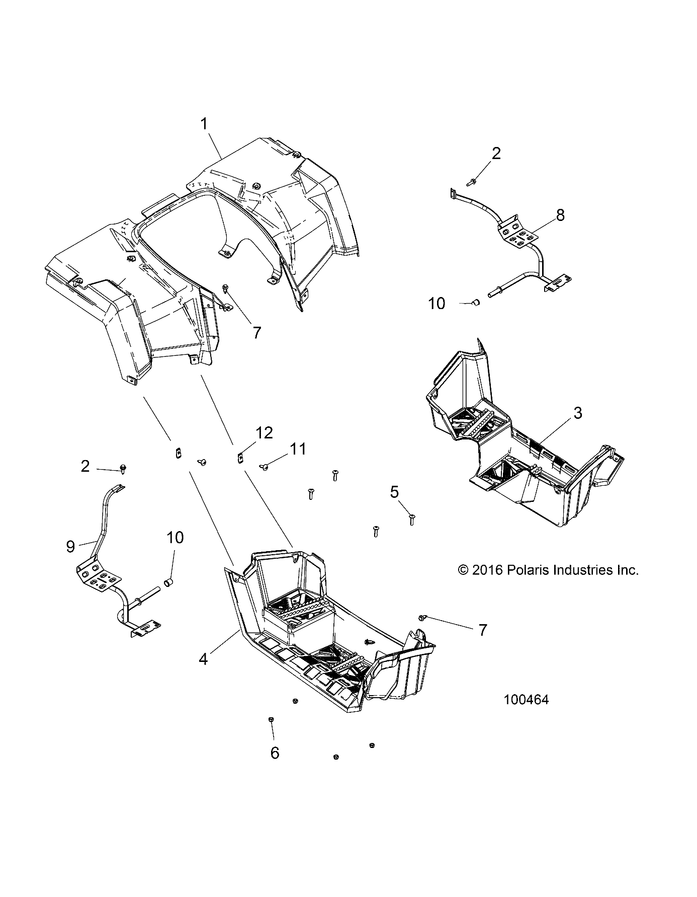 Part Number : 5454092-632 CAB-REAR SPORTSMAN PNT M TTN