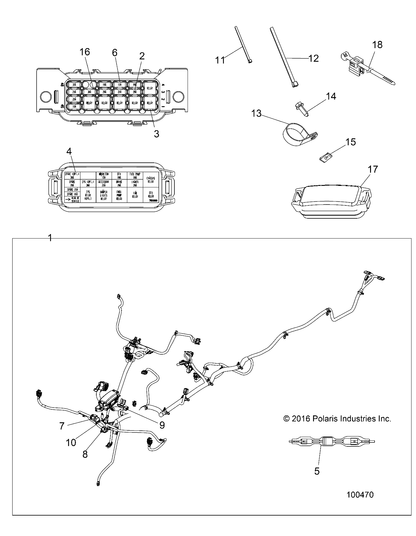 Part Number : 2413064 MAIN HARNESS  SPORTSMAN 570  6