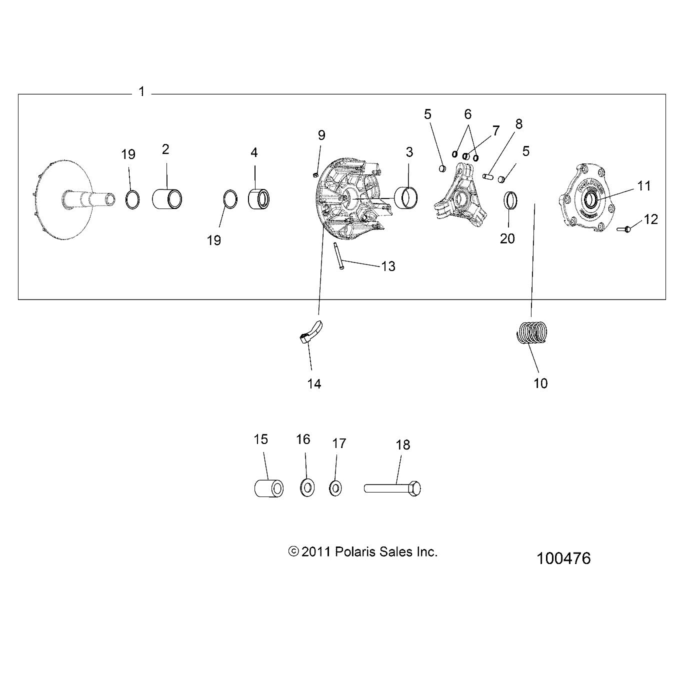 Foto diagrama Polaris que contem a peça 1521667