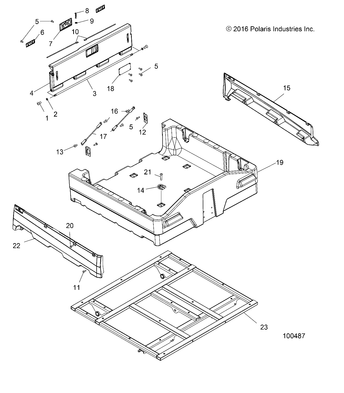 Part Number : 5433388 TAILGATE  PLASTIC