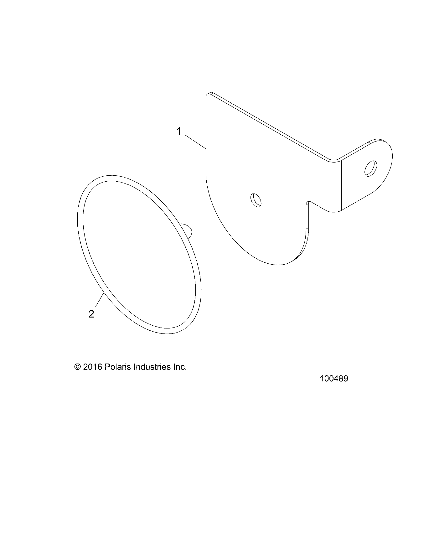 Part Number : 5264658-458 BRKT-REAR REFLECTOR BLK