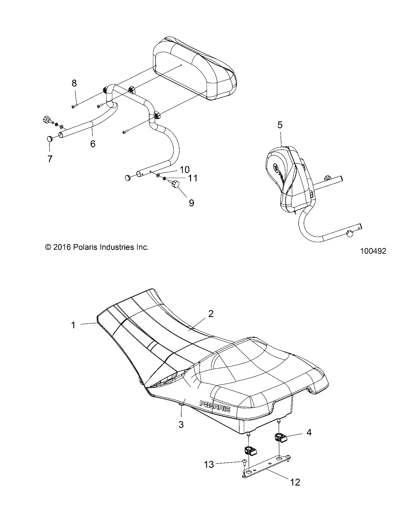 Foto diagrama Polaris que contem a peça 7518535