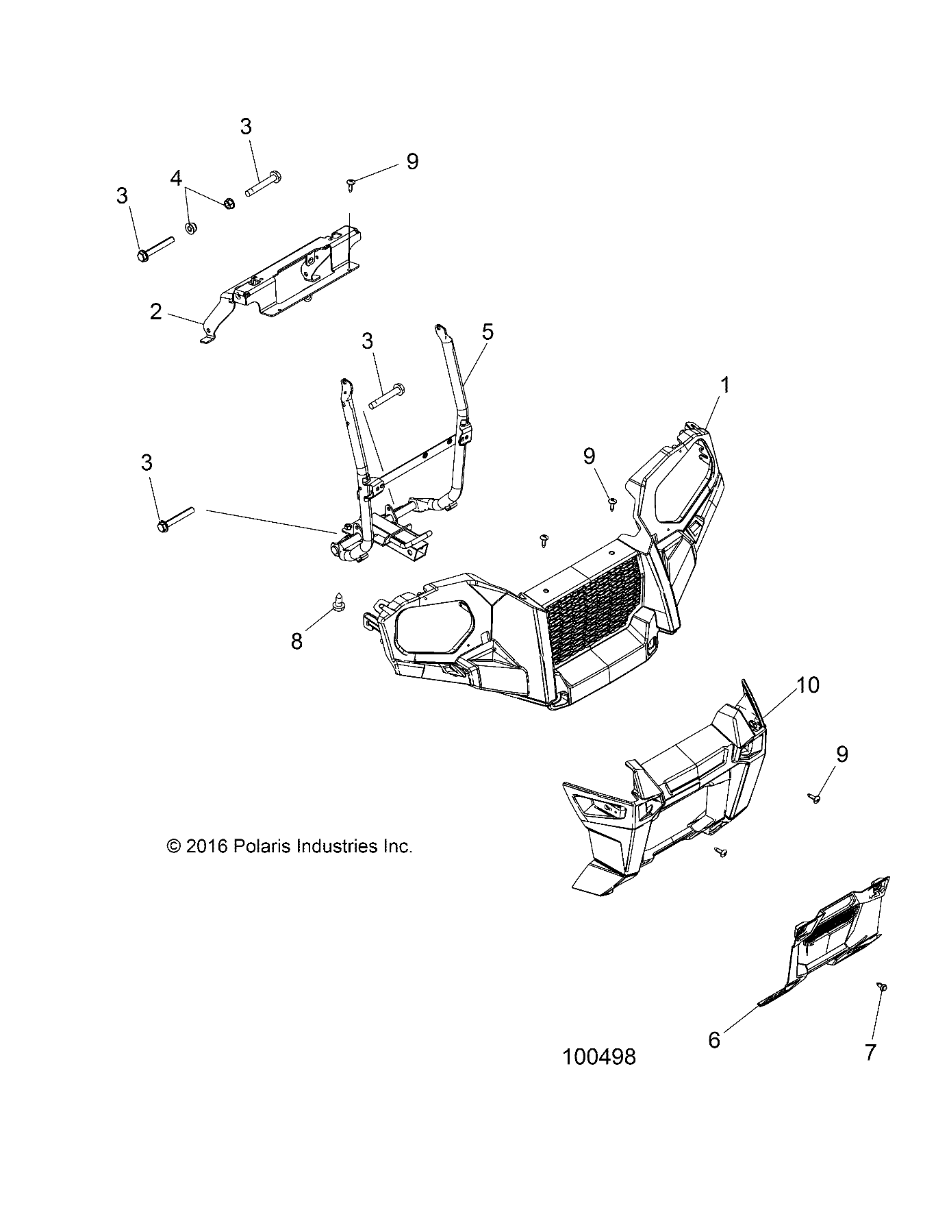 Foto diagrama Polaris que contem a peça 1024977-458