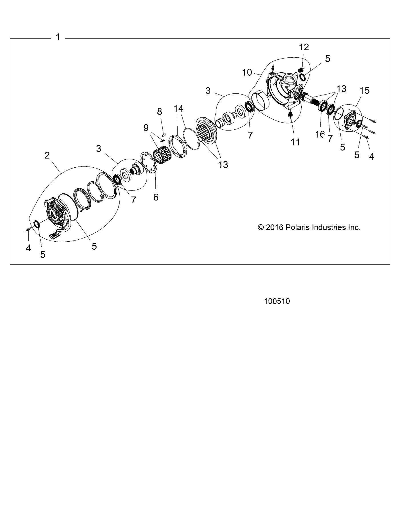 Foto diagrama Polaris que contem a peça 2203730