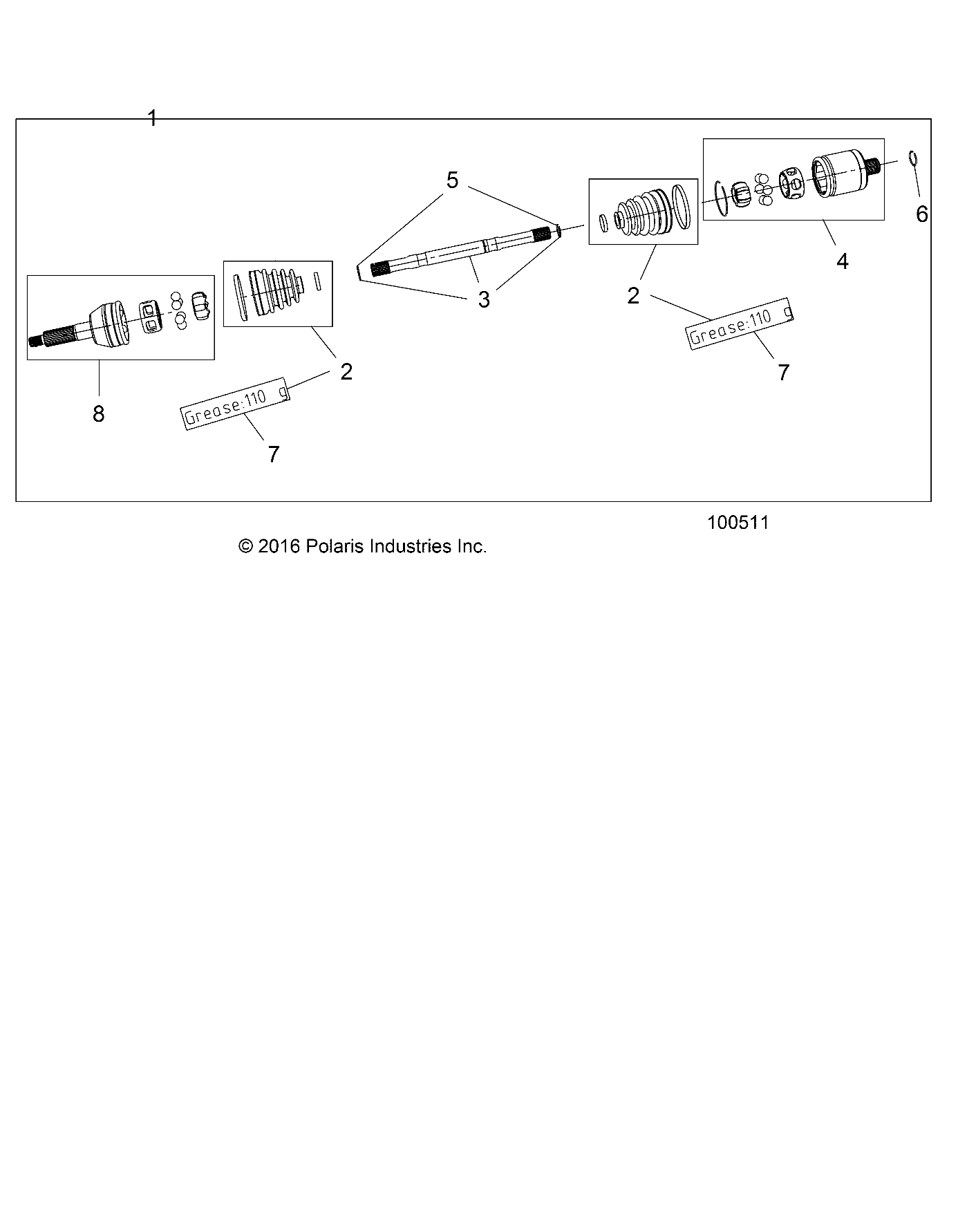 Foto diagrama Polaris que contem a peça 2206423