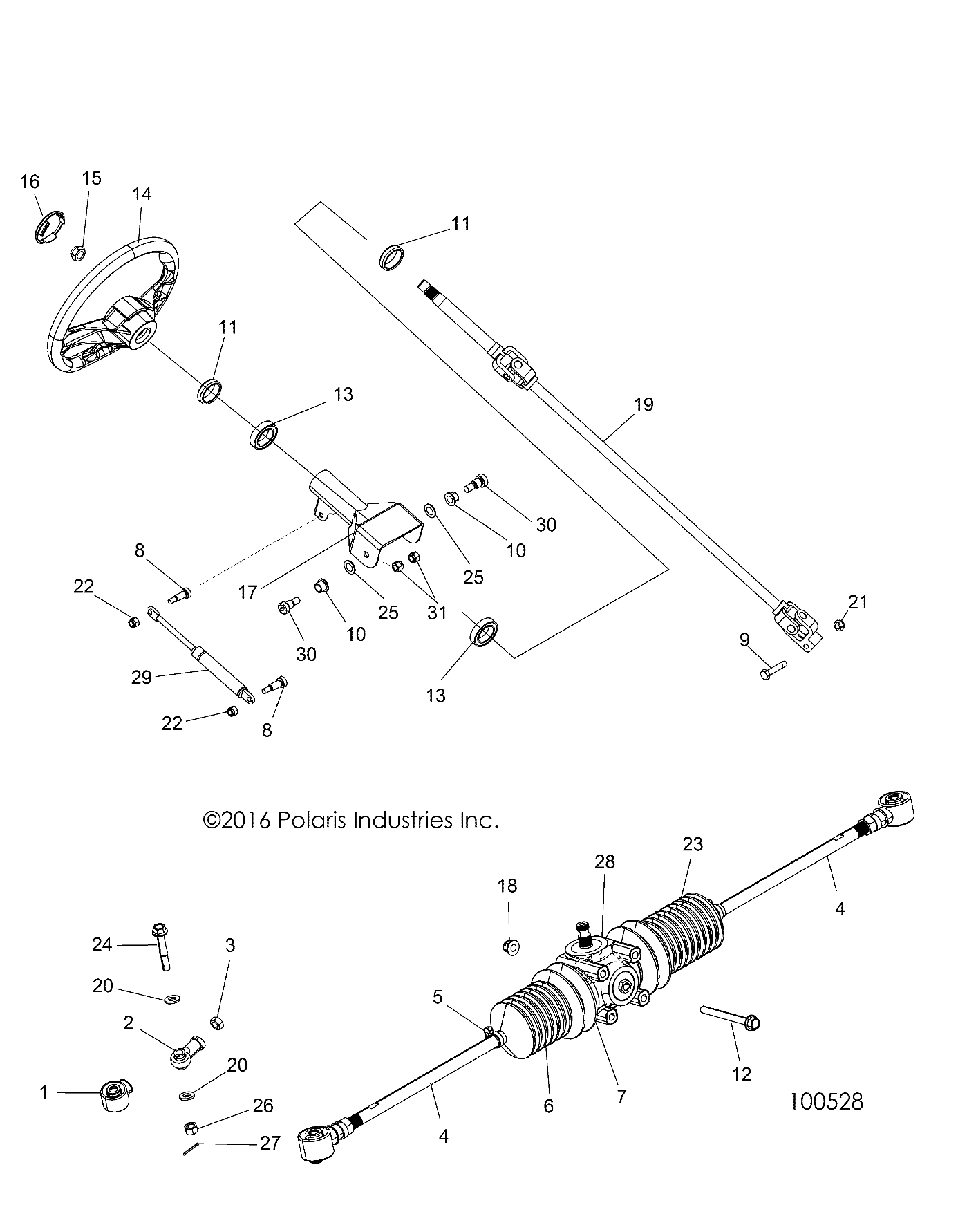 Foto diagrama Polaris que contem a peça 2205058