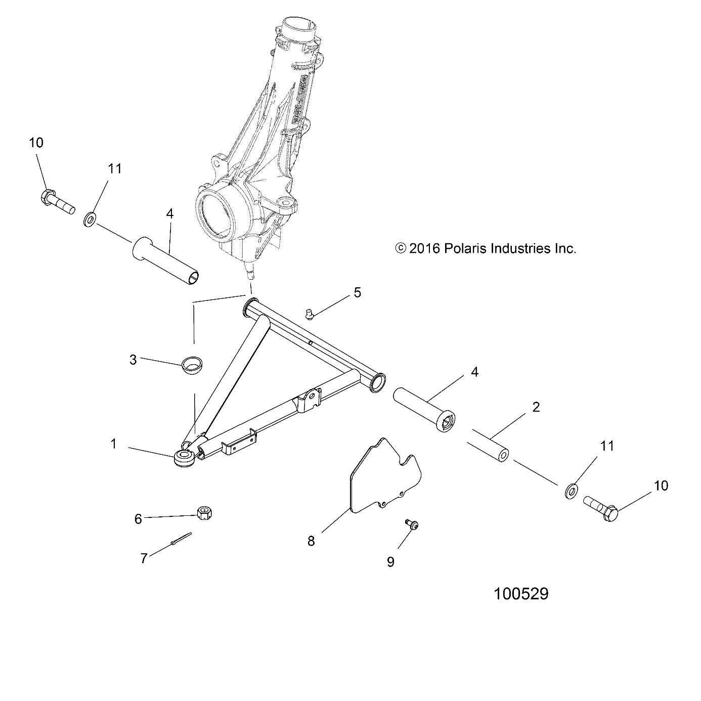 Foto diagrama Polaris que contem a peça 5438641-070