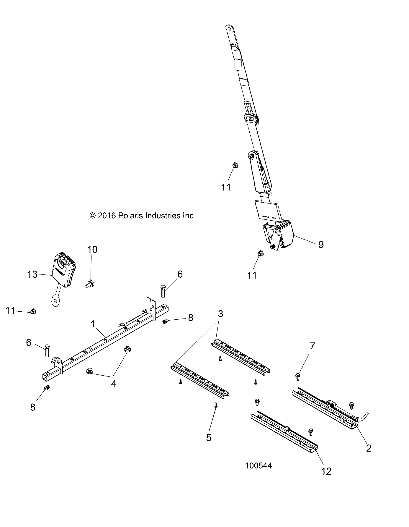 Foto diagrama Polaris que contem a peça 2636437