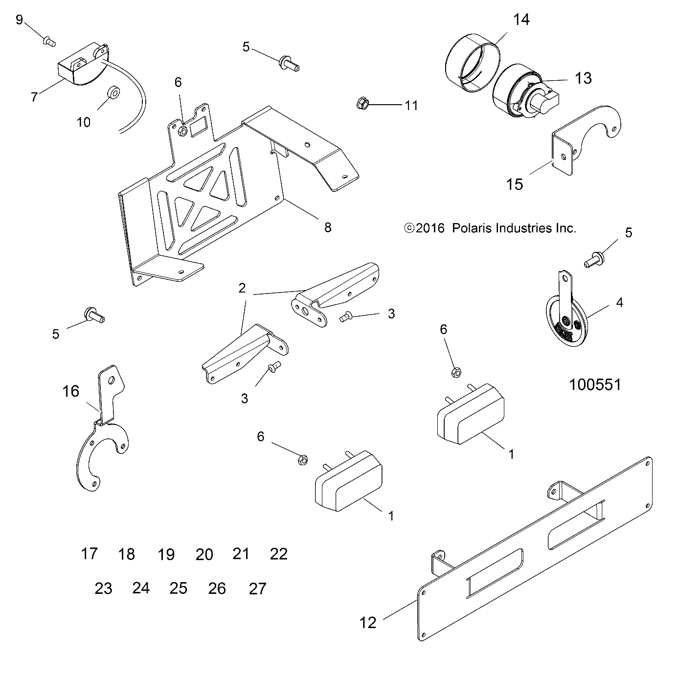 Part Number : 5261661-458 BRKT-TRAIL.SOCK SPMN 1K M.BLK