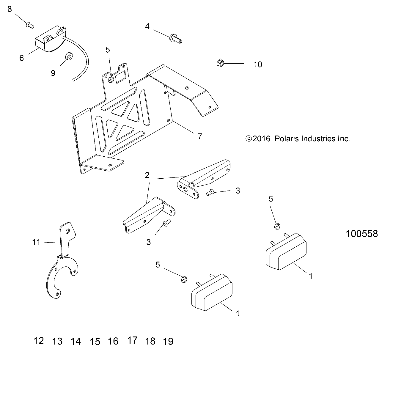 Foto diagrama Polaris que contem a peça 7556565