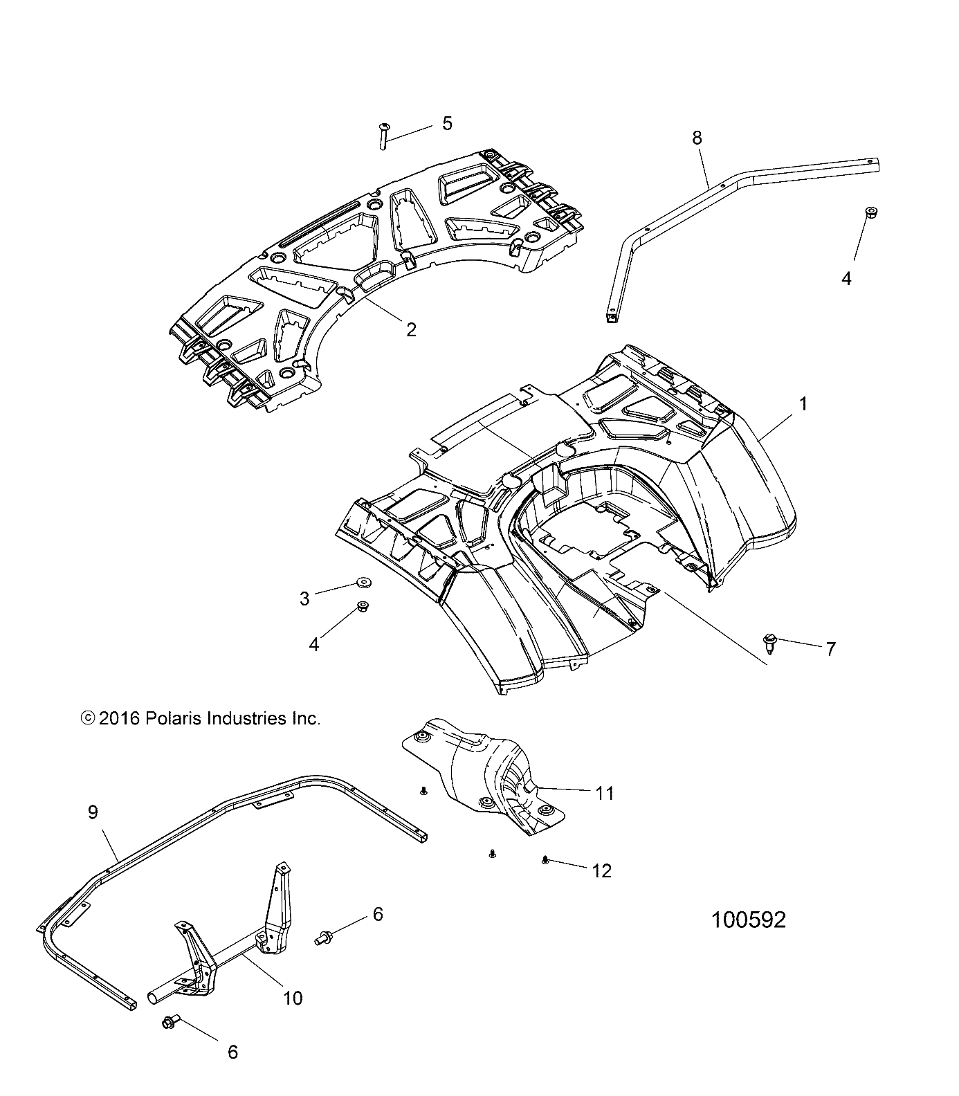 Part Number : 2636970-070 CAB ASSEMBLY  REAR  SPORTSMAN