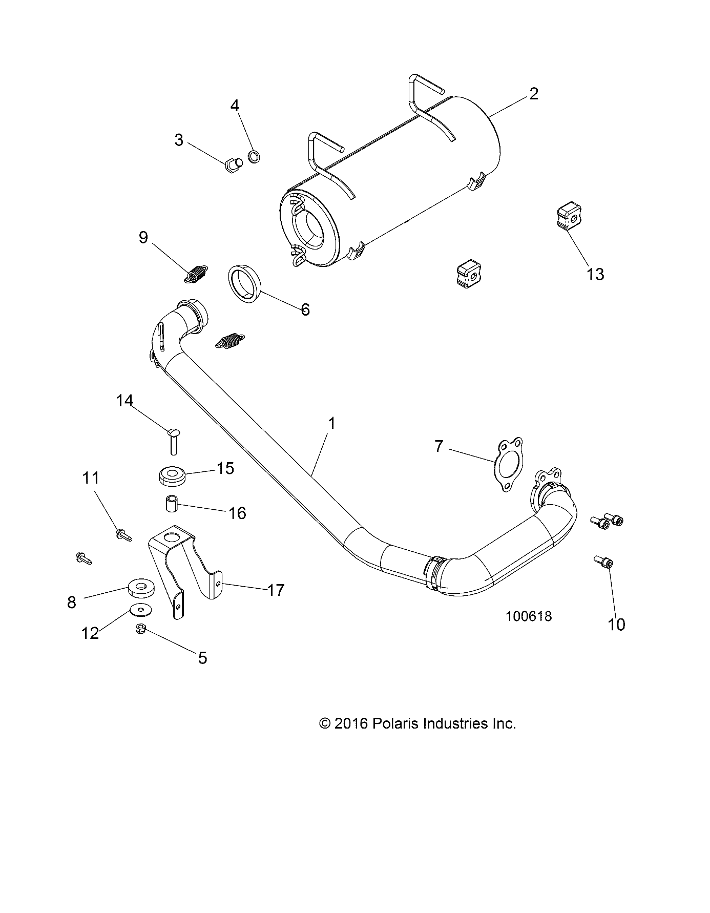 Part Number : 1262956 EXHAUST PIPE ASSEMBLY