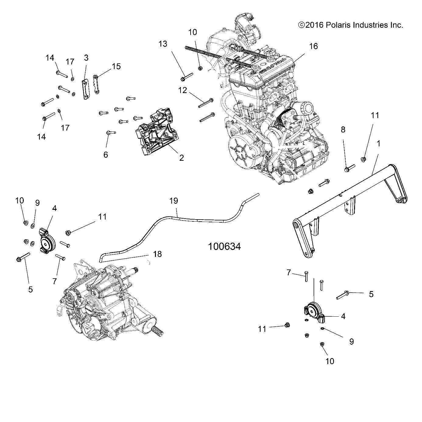 Foto diagrama Polaris que contem a peça 2205195