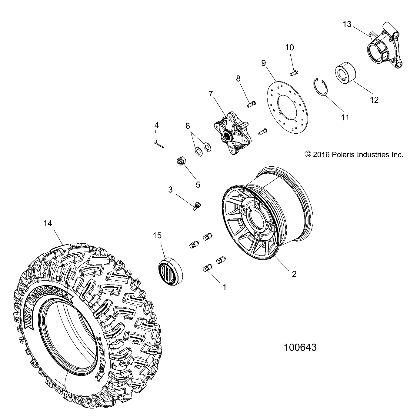 Foto diagrama Polaris que contem a peça 7519343