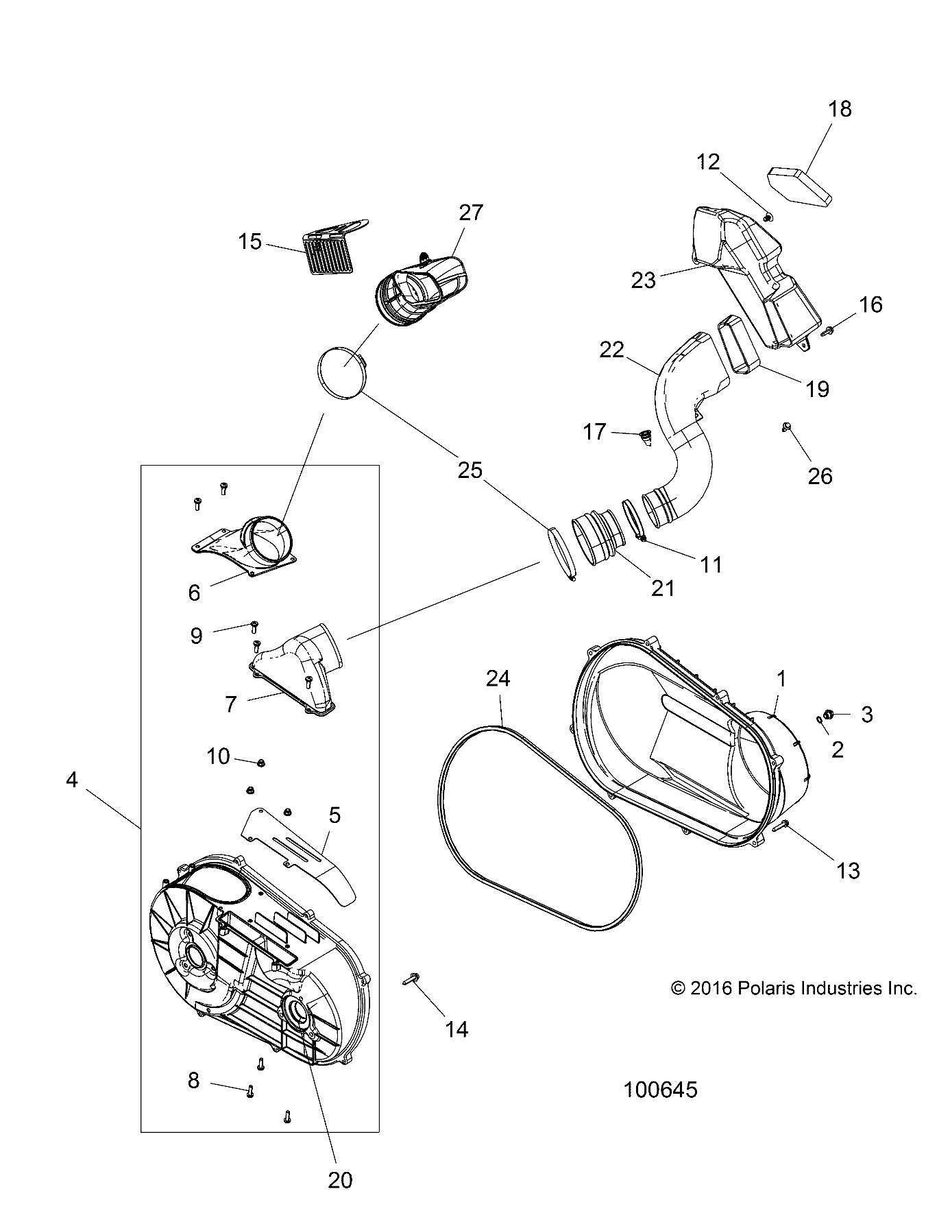 Foto diagrama Polaris que contem a peça 5813708