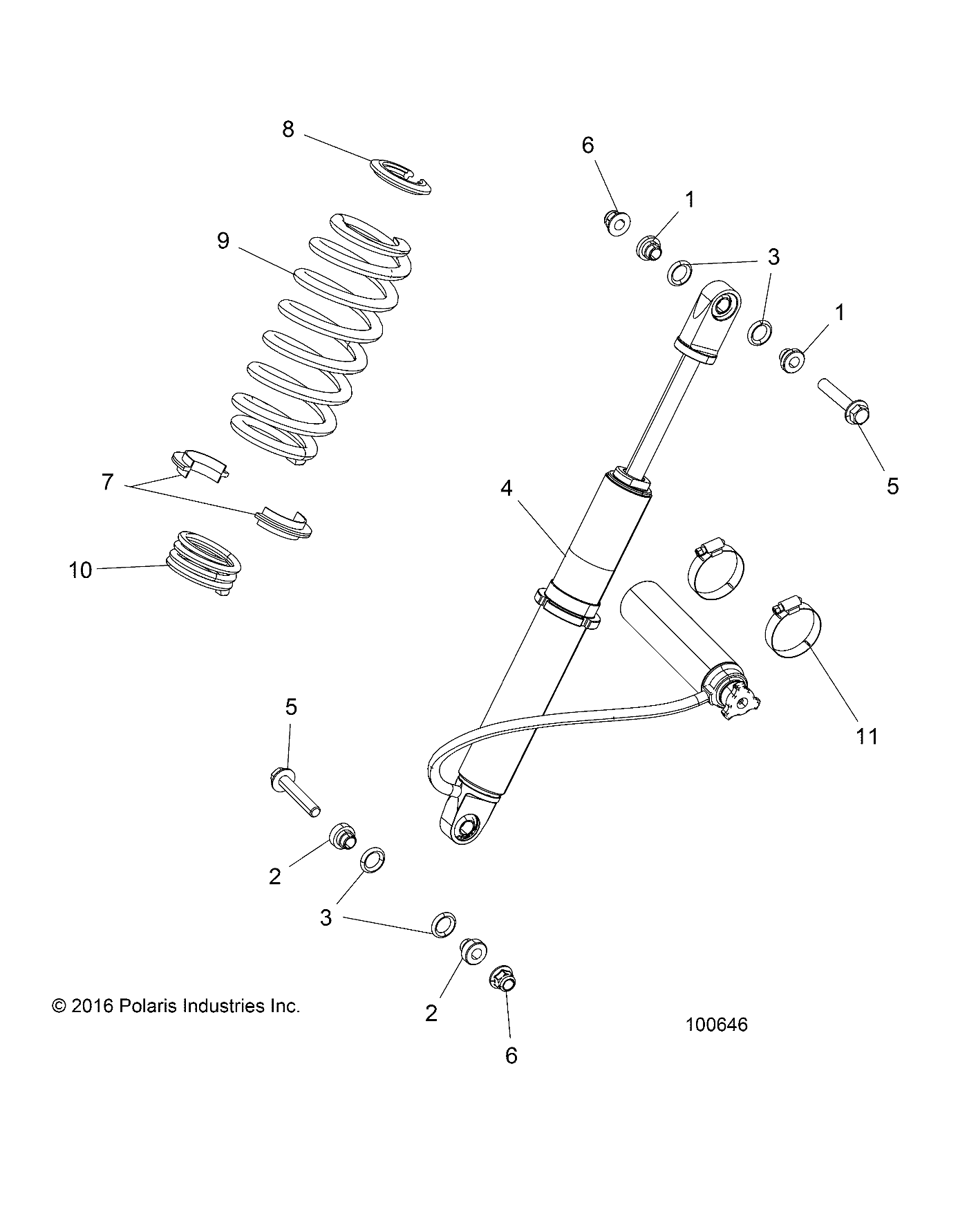 Foto diagrama Polaris que contem a peça 7080560