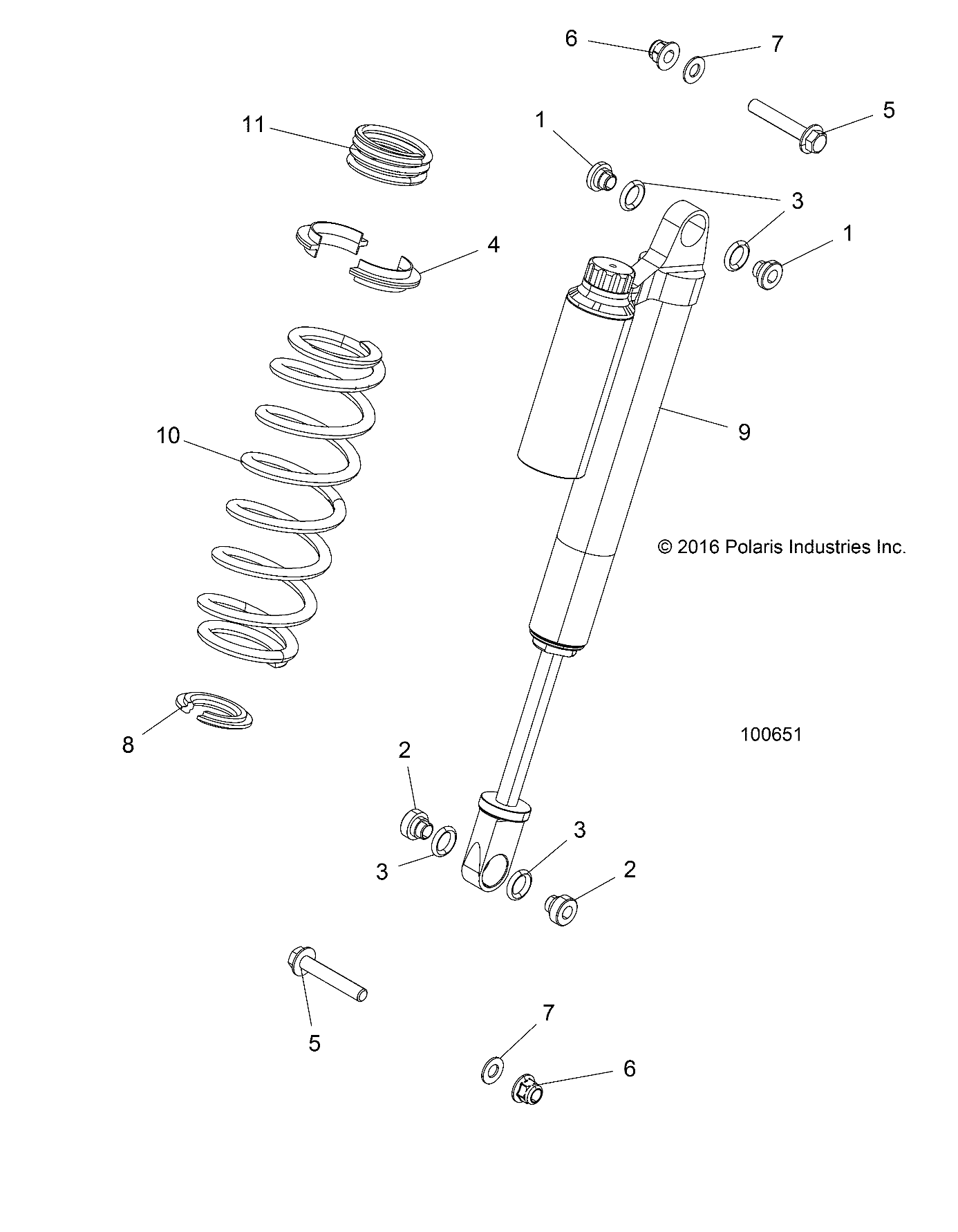 Foto diagrama Polaris que contem a peça 5436643